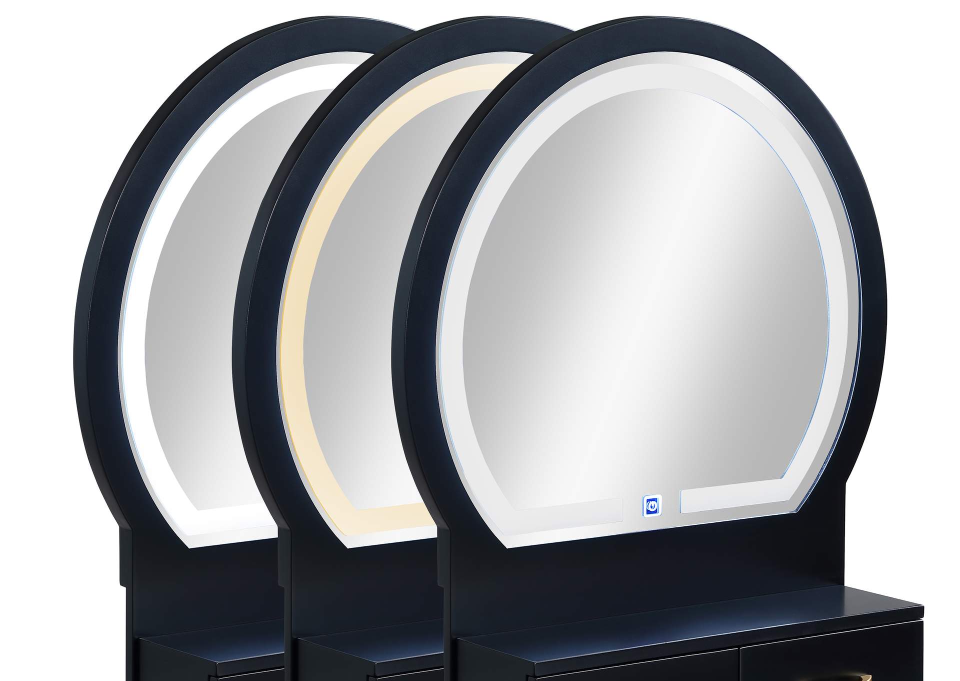 CECILIA VANITY TABLE AND STOOL - BLACK image 9