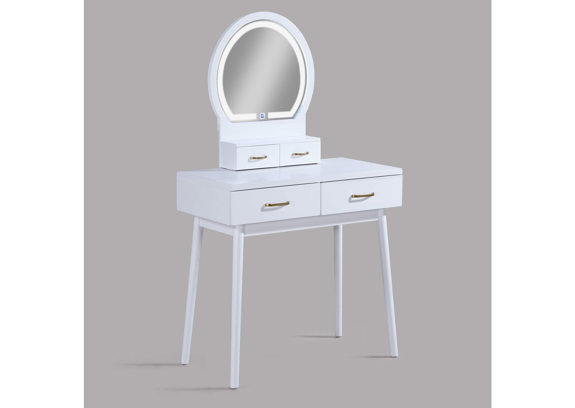 CECILIA VANITY TABLE AND STOOL - WHITE image 1