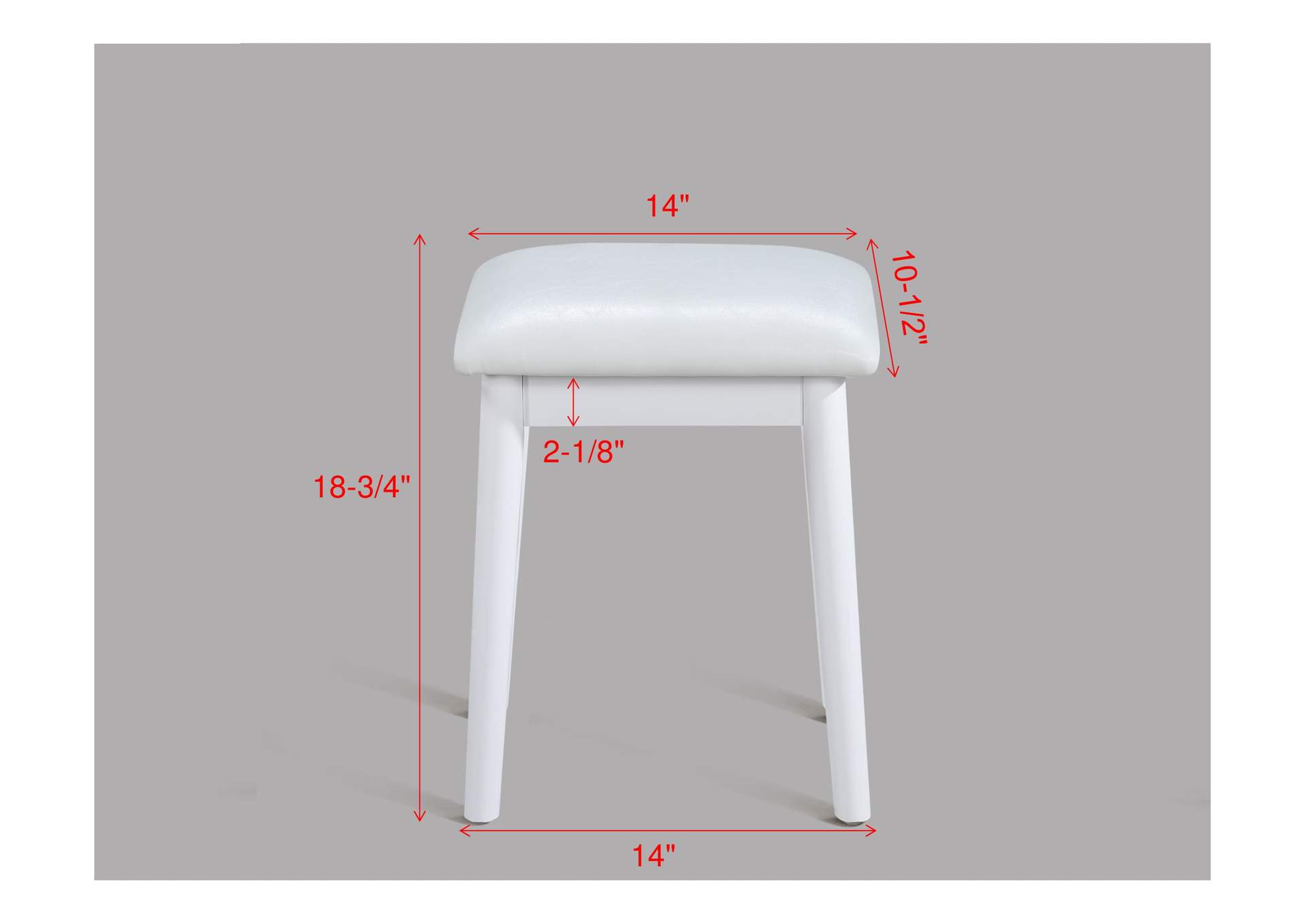 CECILIA VANITY TABLE AND STOOL - WHITE image 11
