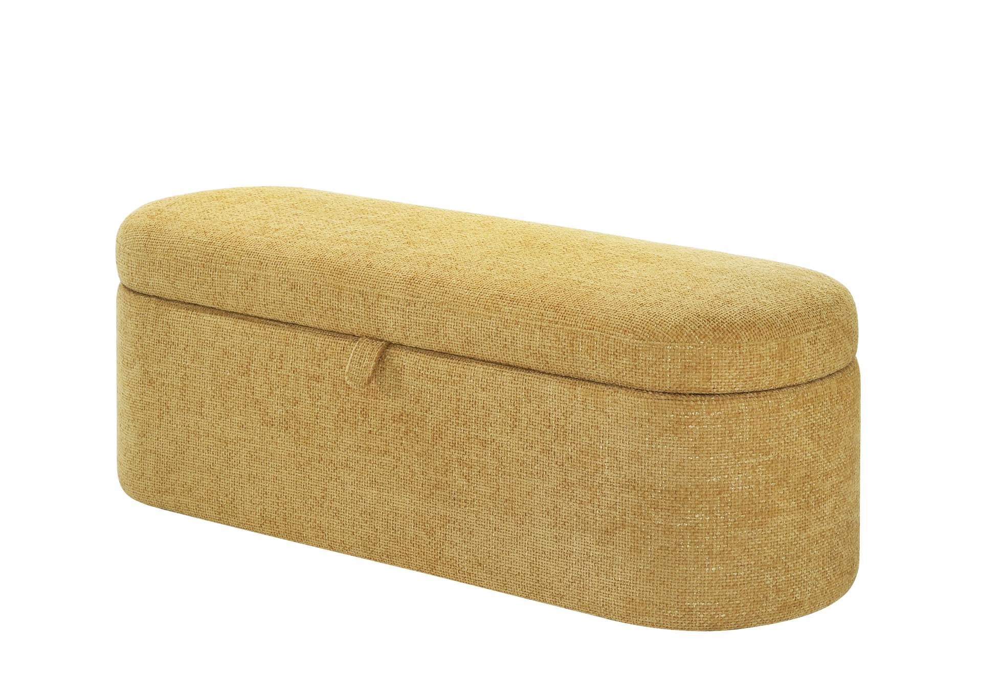 PHILIPA STORAGE BENCH- GOLD TWEED image 1