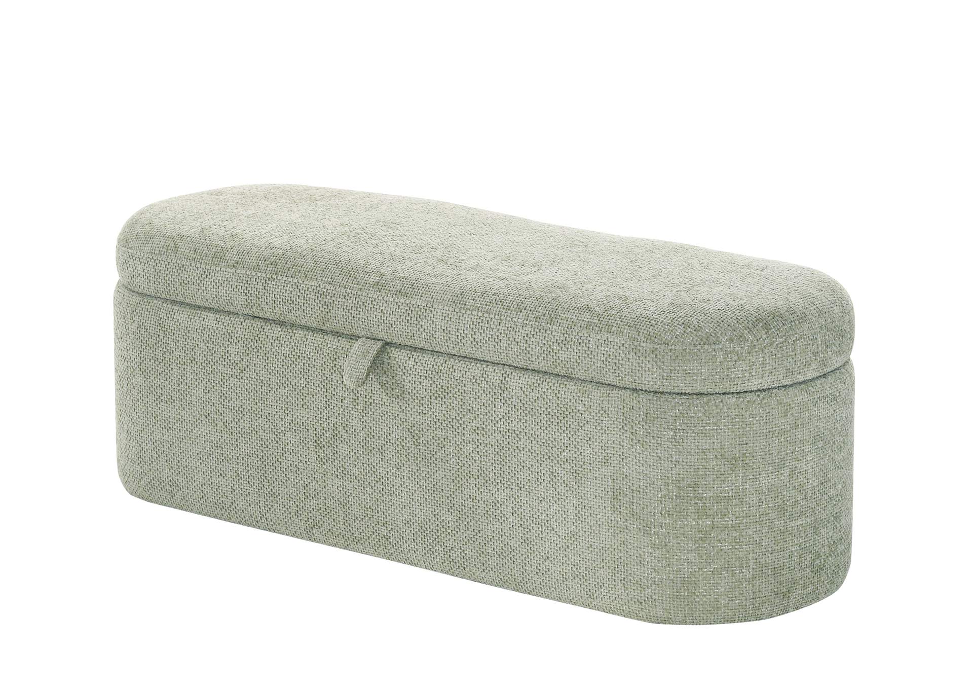 PHILIPA STORAGE BENCH-L.GREEN TWEED image 1