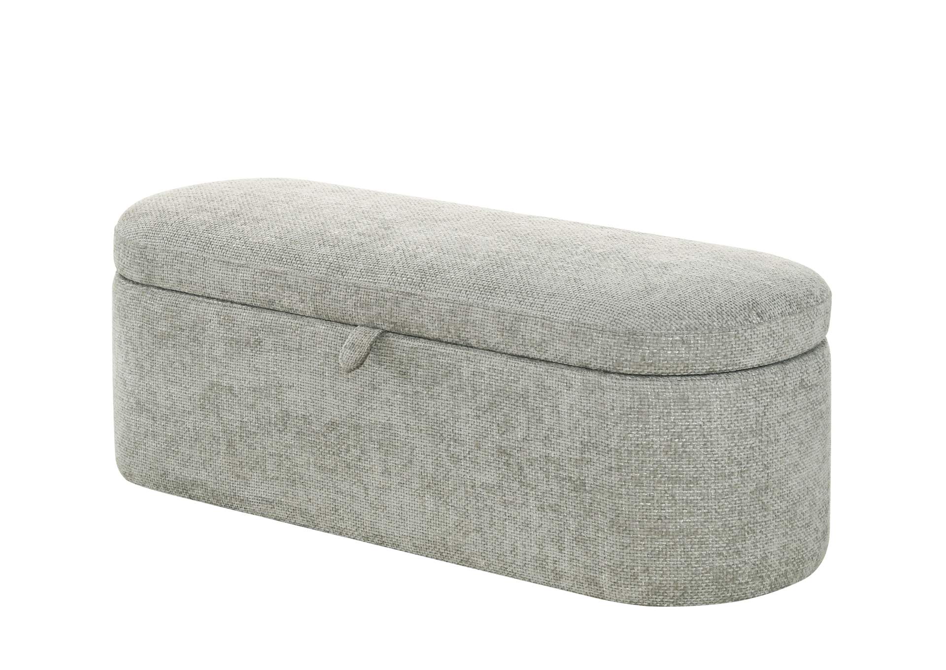PHILIPA STORAGE BENCH- - LIGHT GRAY TWEED image 1