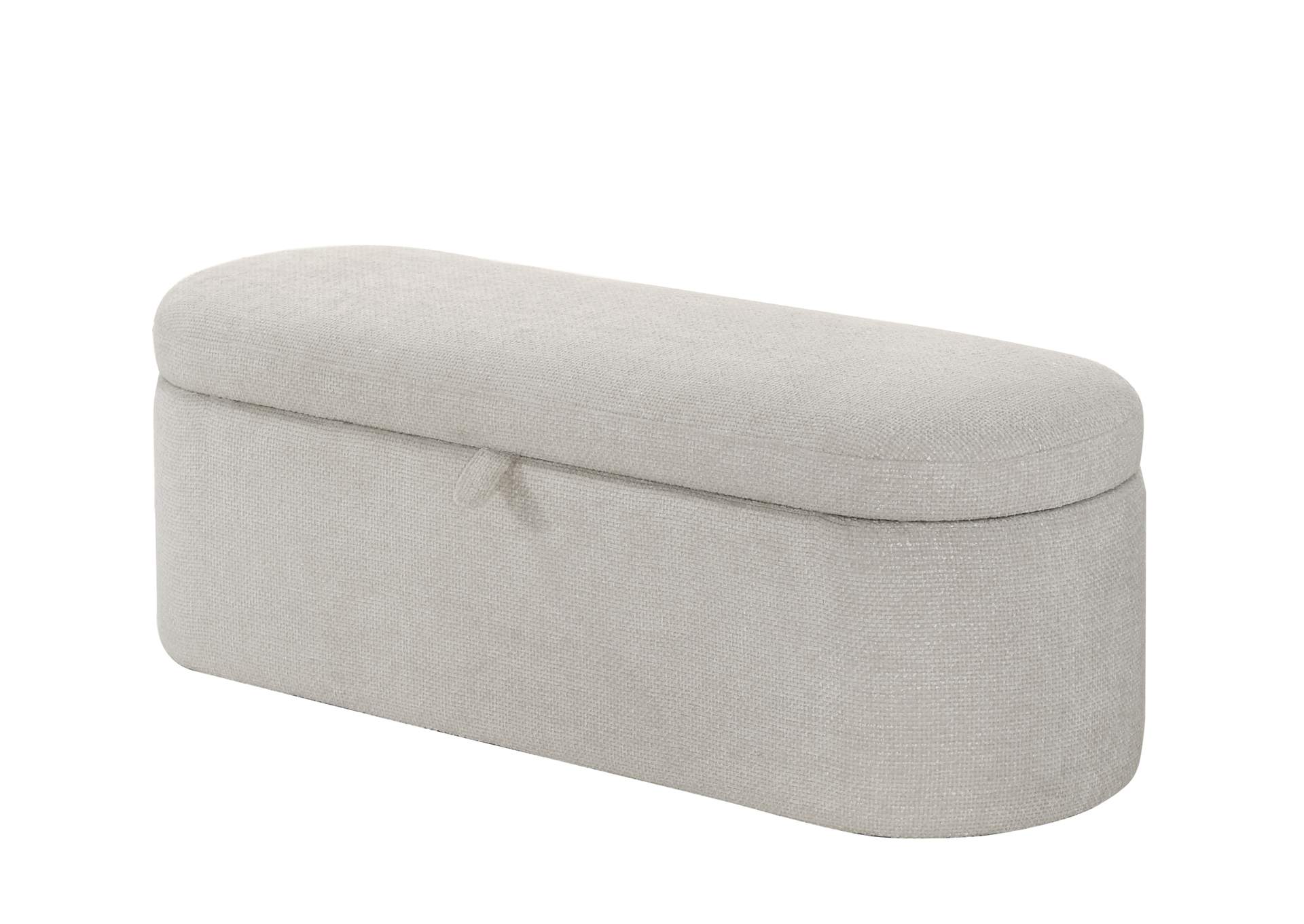 PHILIPA STORAGE BENCH-OATMEAL TWEED image 1