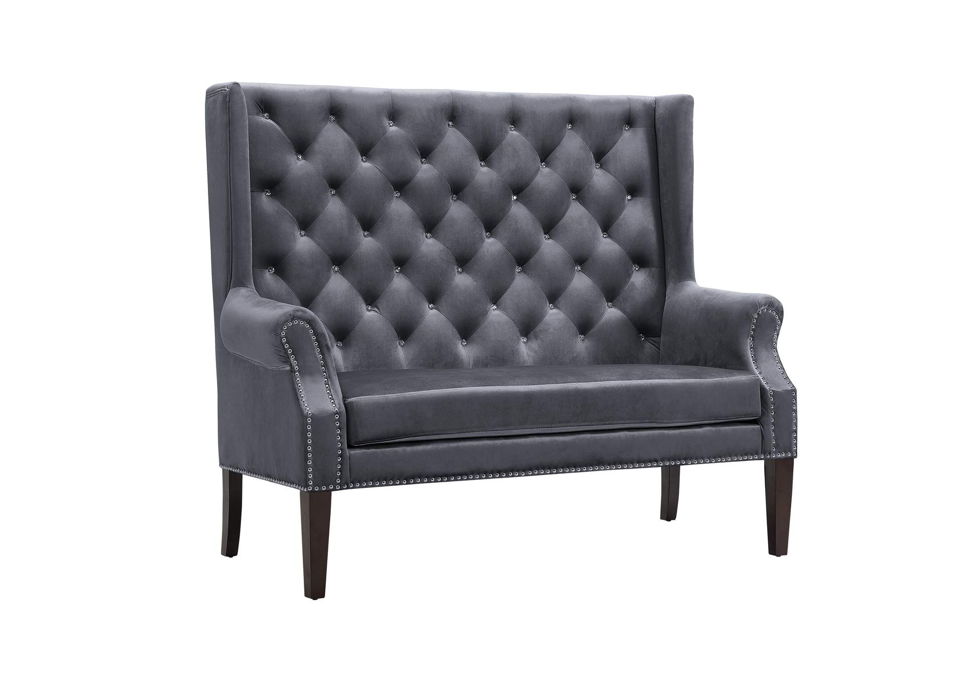 Odina Loveseat Chair Grey image 3