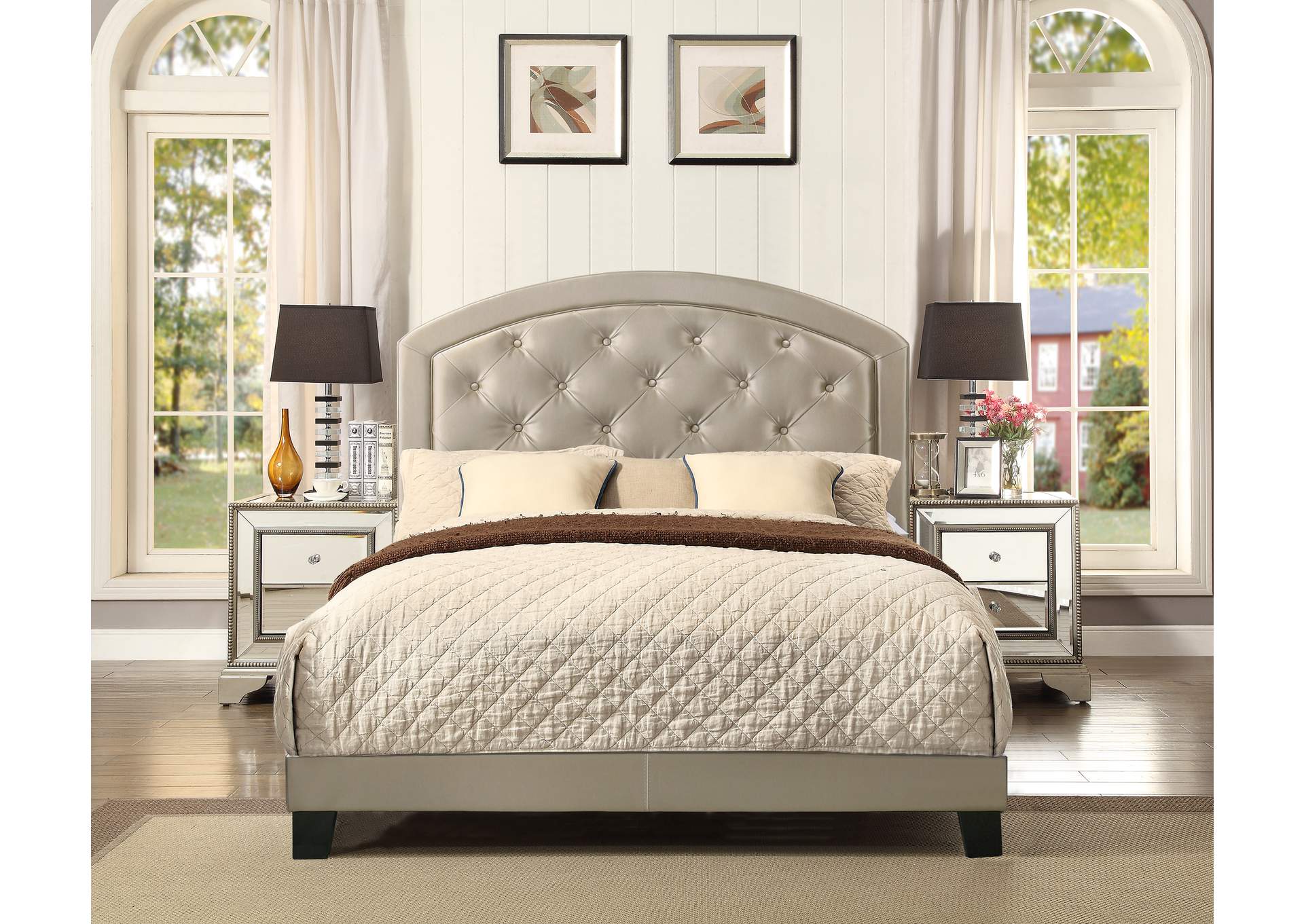 GABY FULL PLATFORM BED ADJ HB GOLD image 2