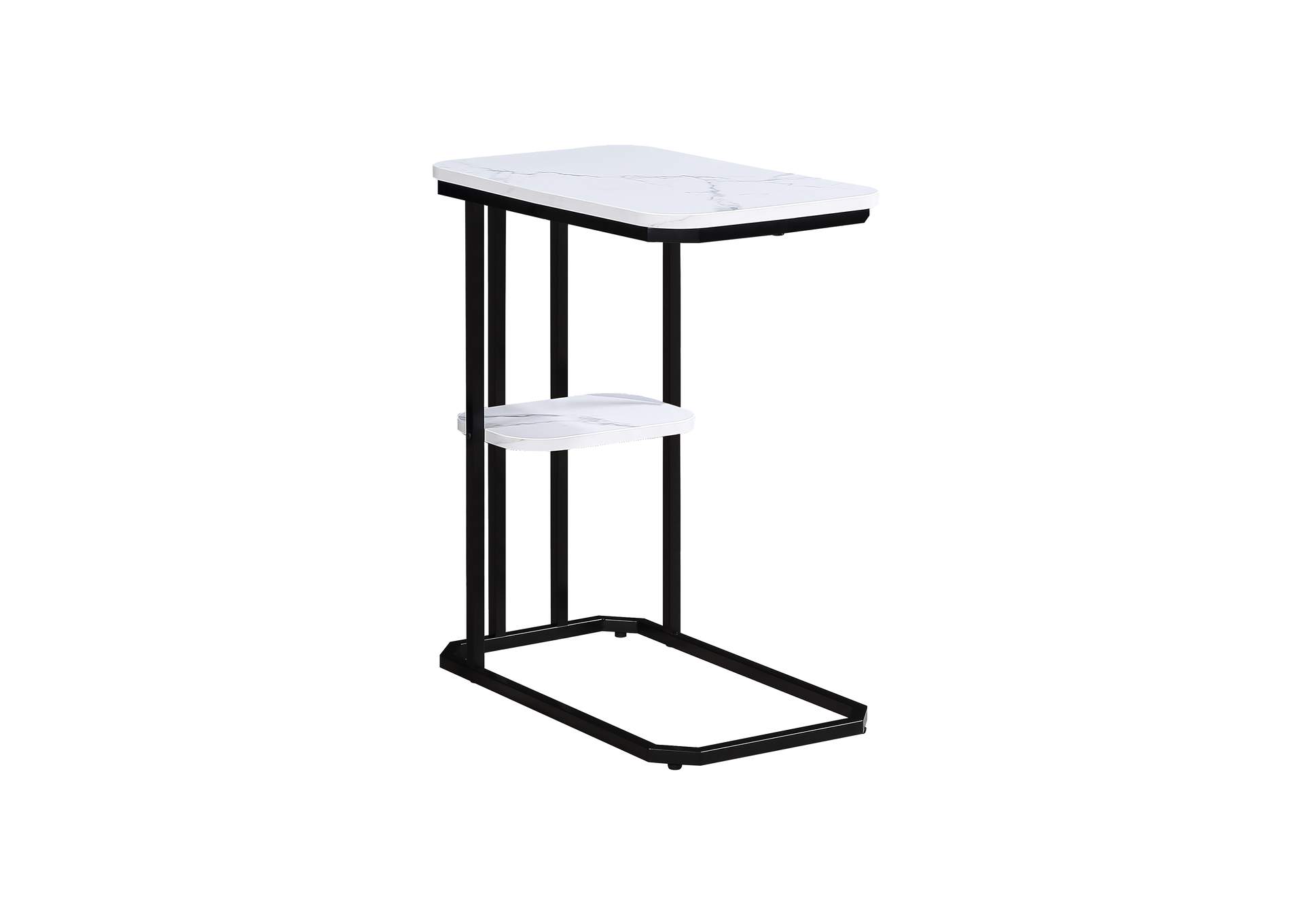 IDA FAUX MARBLE CHAIRSIDE TABLE image 1