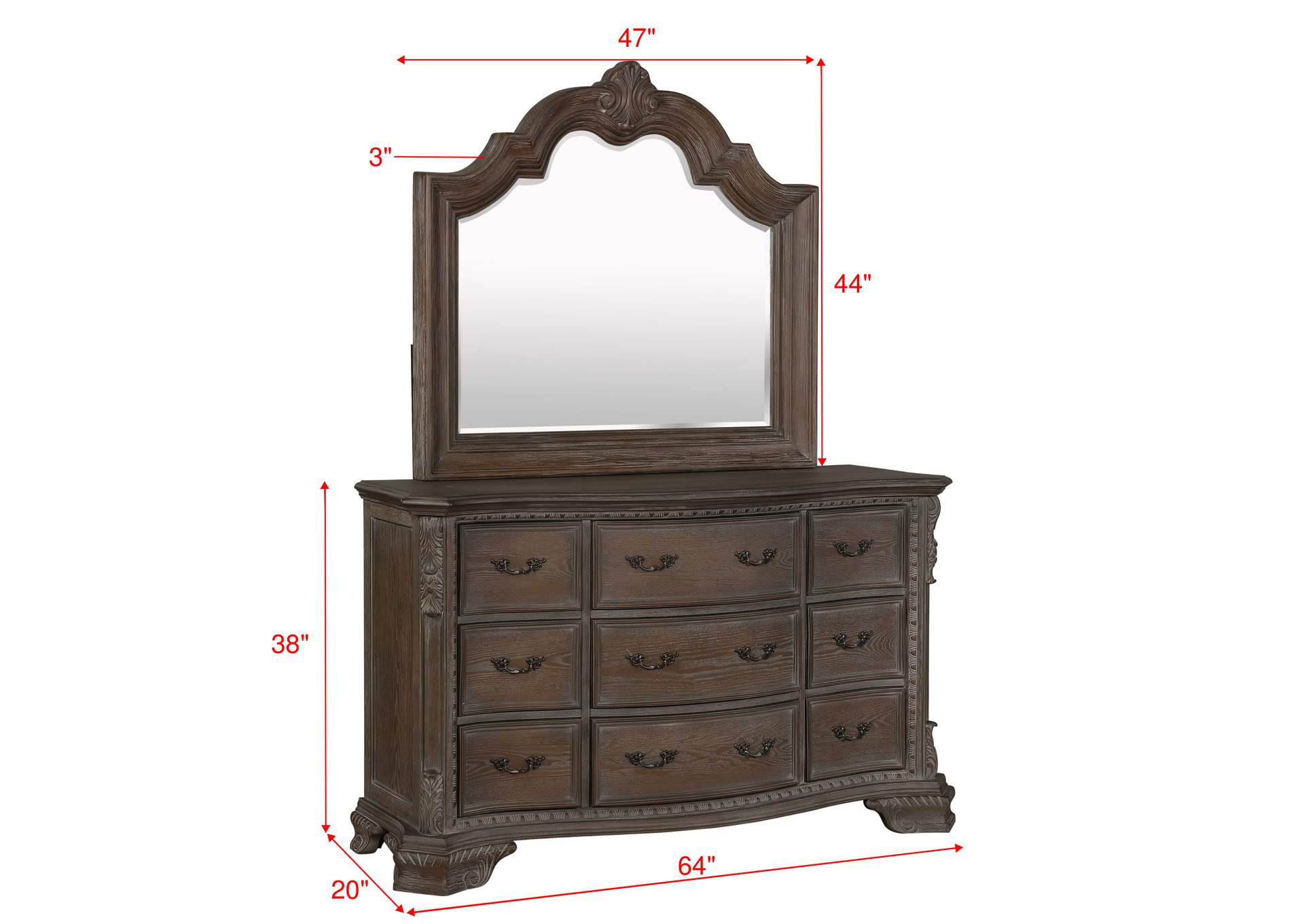 Sheffield Dresser Antique Grey image 5