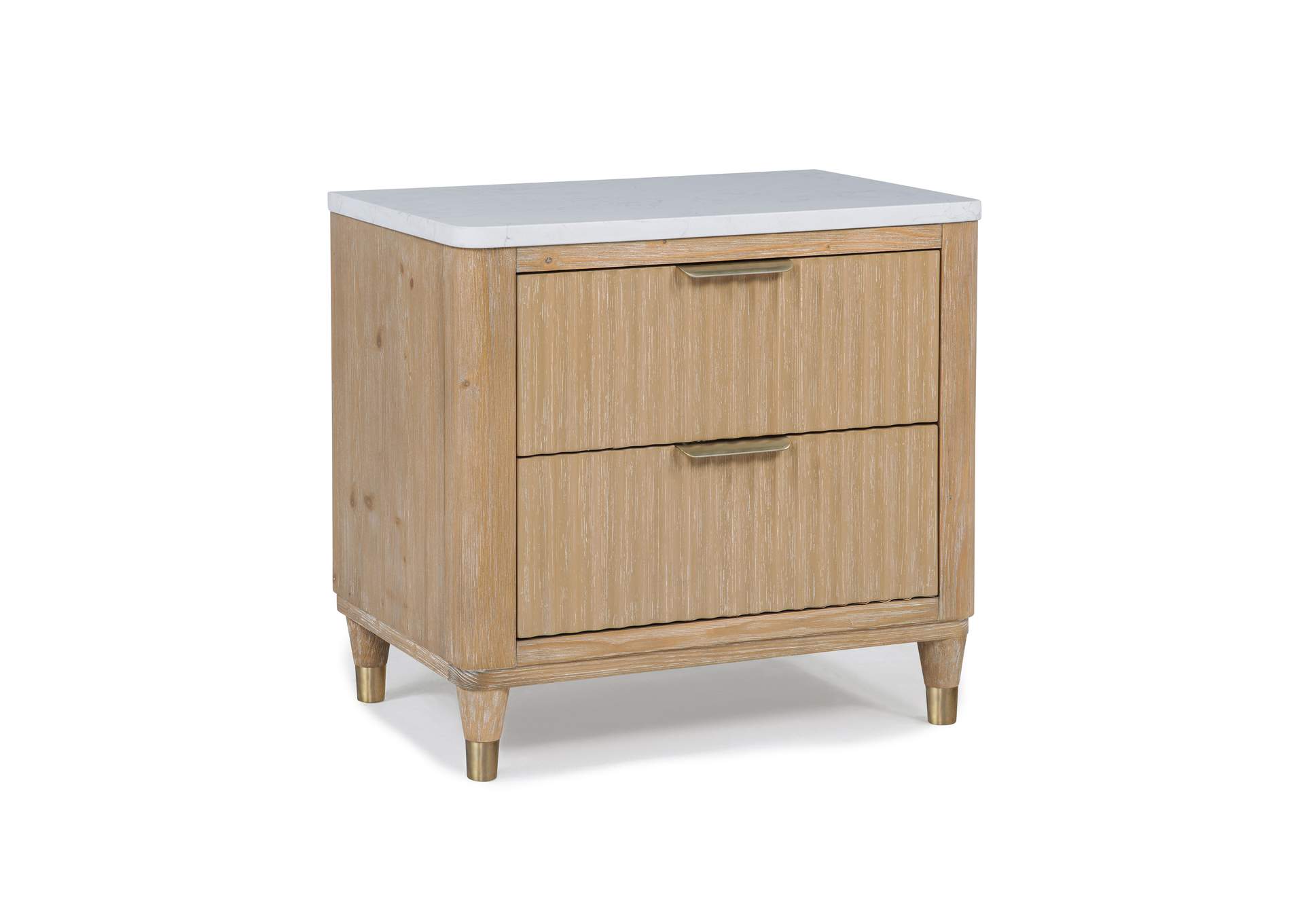 KARA NIGHT STAND-CERUSED - NATURAL image 1