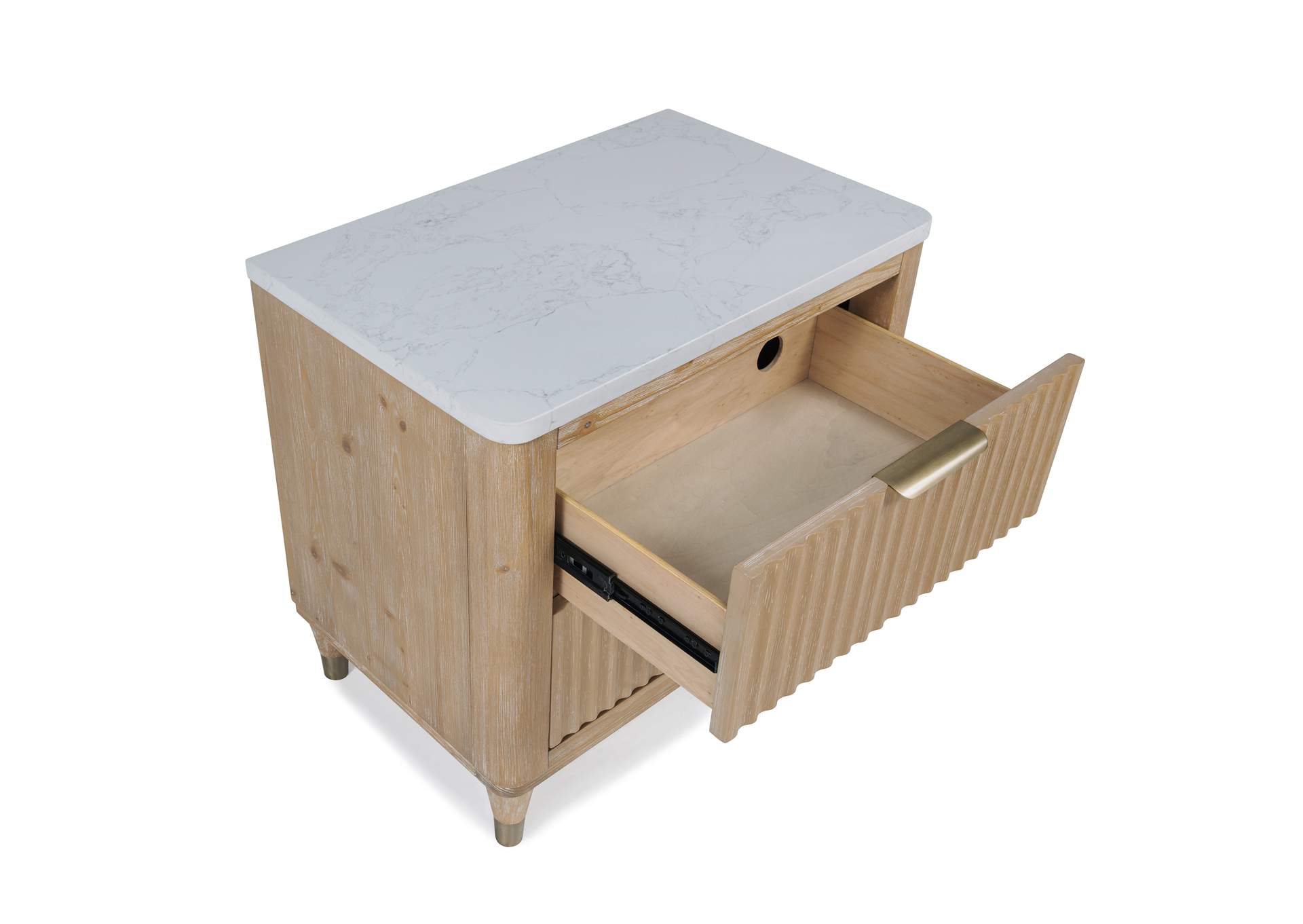 KARA NIGHT STAND-CERUSED - NATURAL image 4