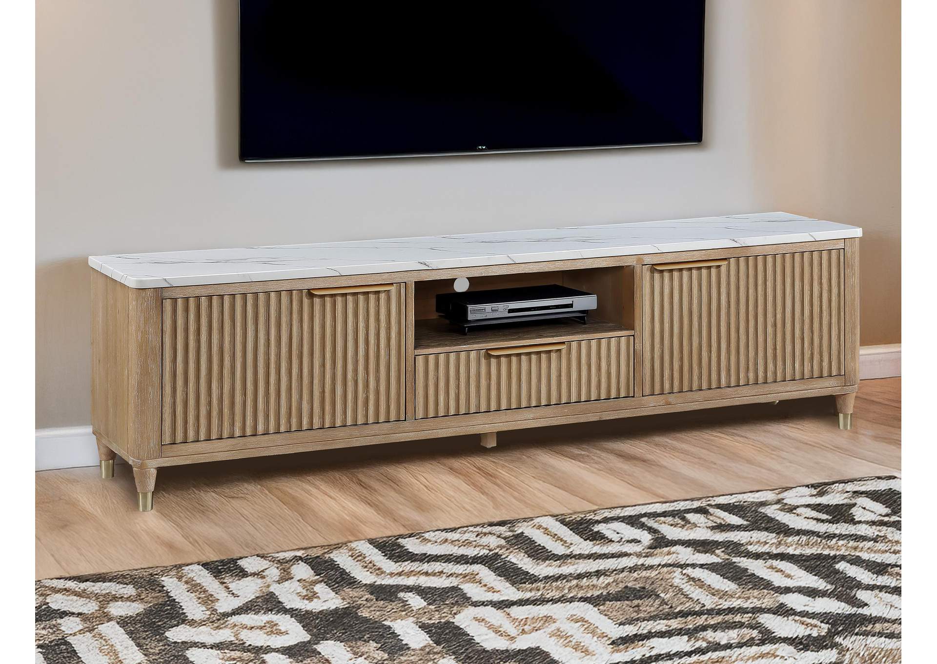 KARA TV STAND-CERUSED - NATURAL image 3