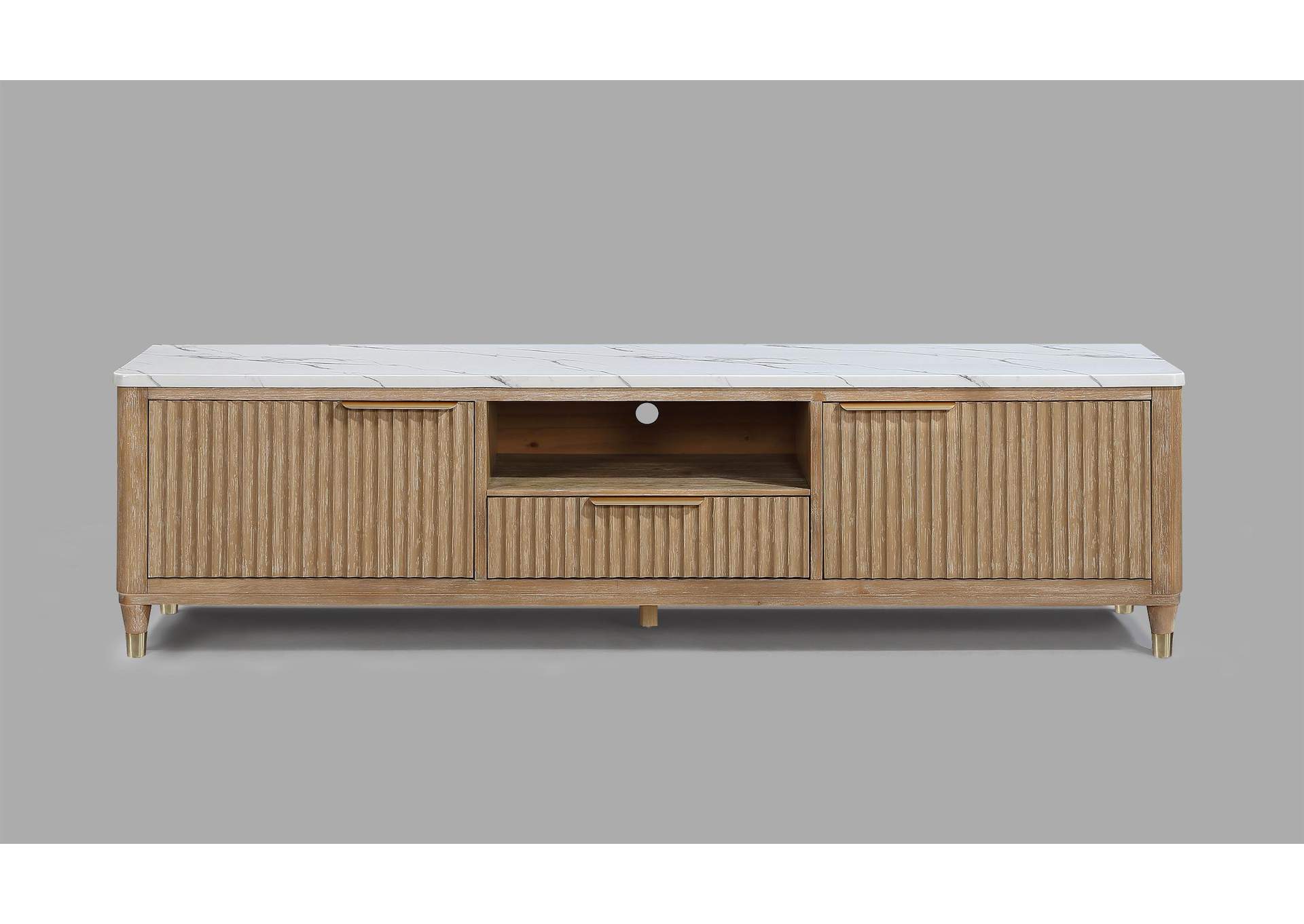 KARA TV STAND-CERUSED - NATURAL image 4