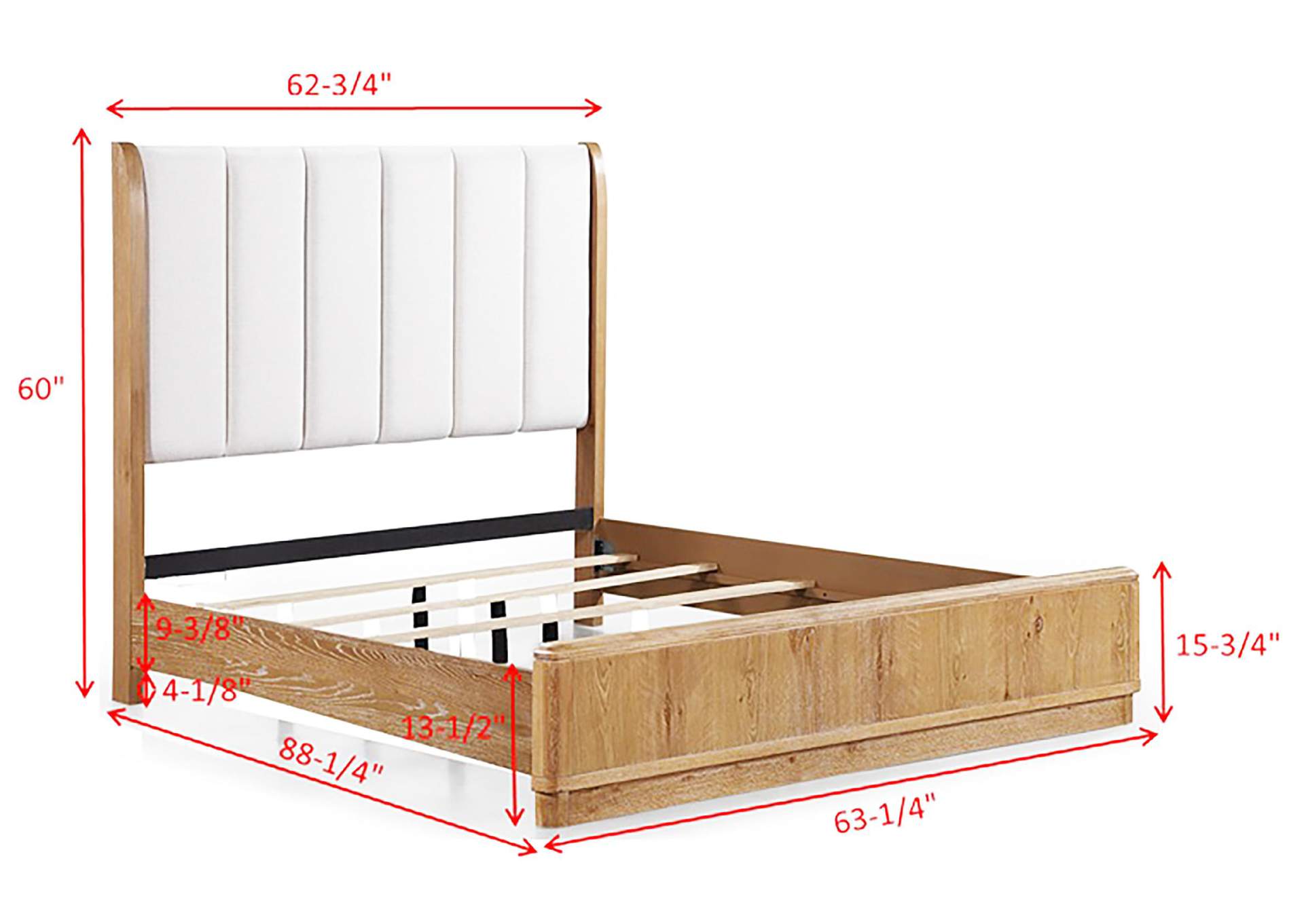 WESTCOTT QUEEN PANEL FB-CERUSED - NATURAL image 3
