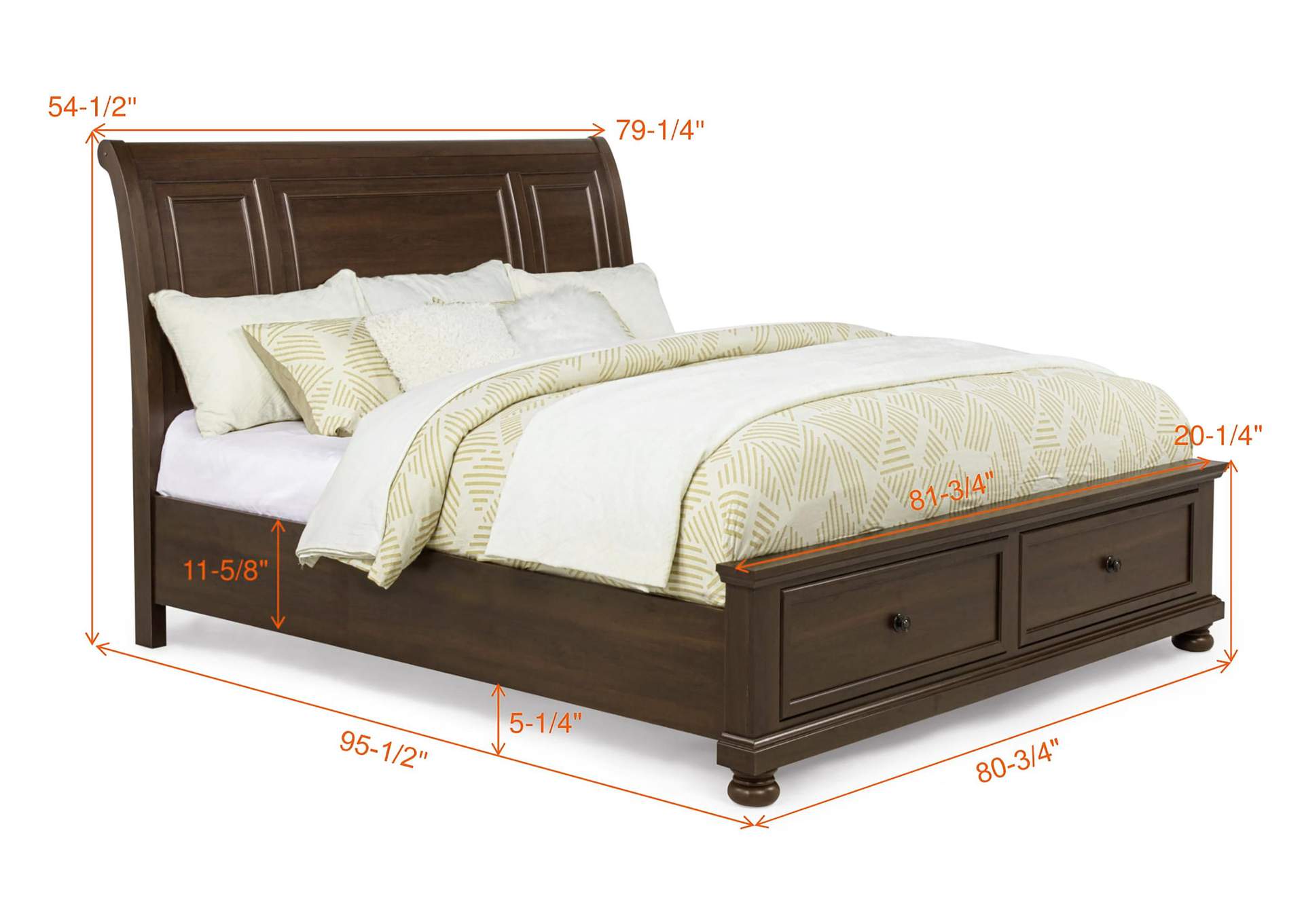 CLARIBELLE KING STORAGE BED HB - BROWN image 7