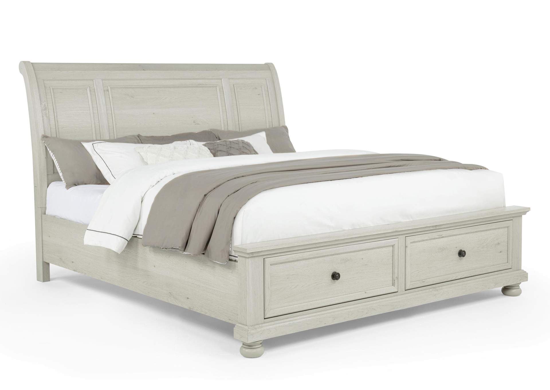 CLARIBELLE KING STORAGE FB/DWR - WHITE image 1