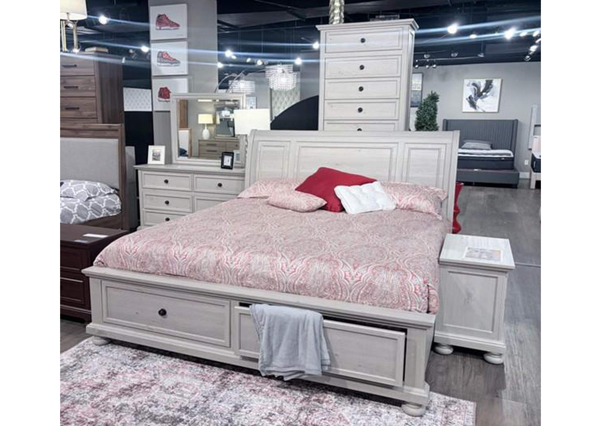 CLARIBELLE KING 9-PIECE BEDROOM SET - WHITE image 1