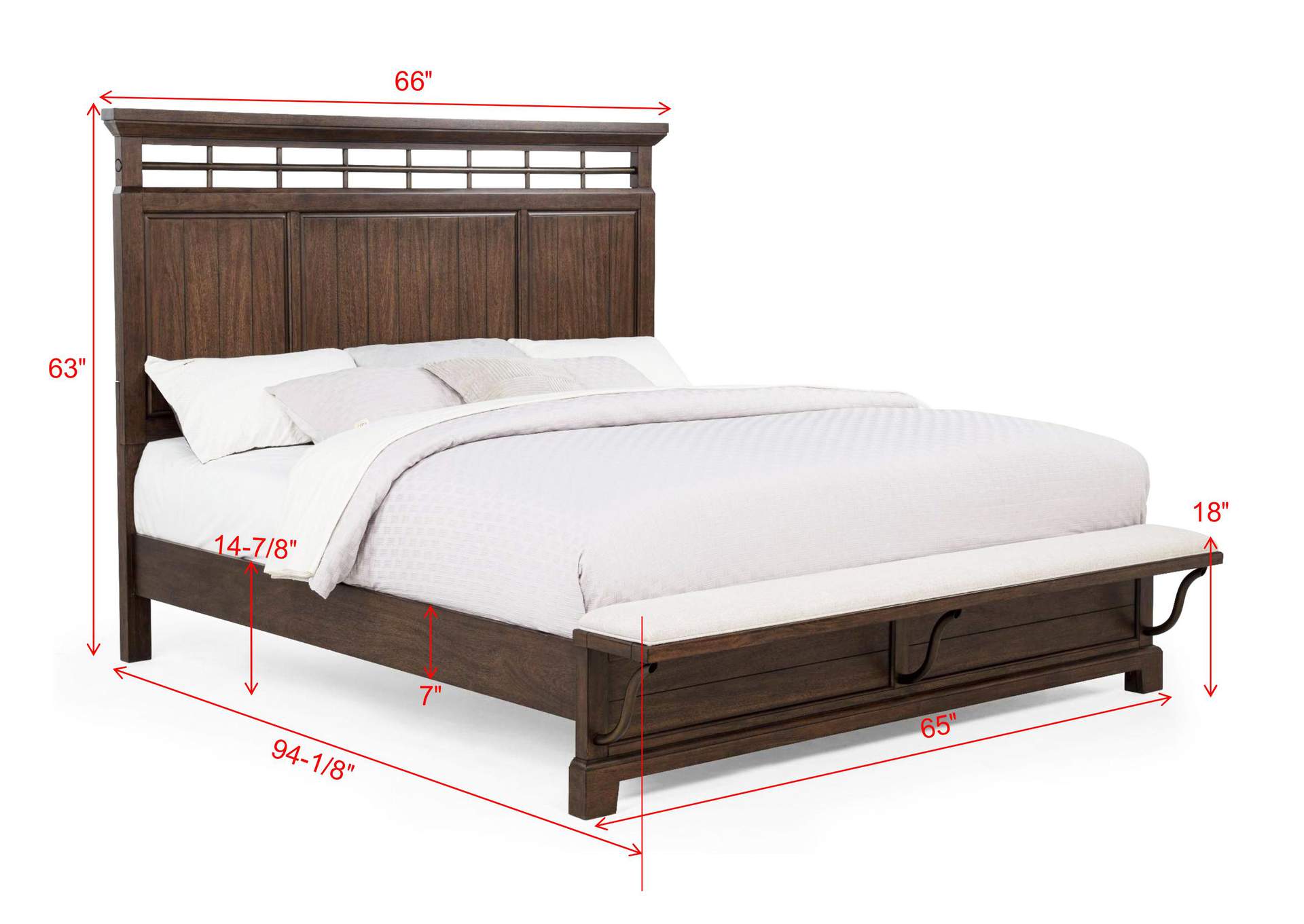 BECKETT QUEEN 4-PIECE BEDROOM SET - BROWN image 2