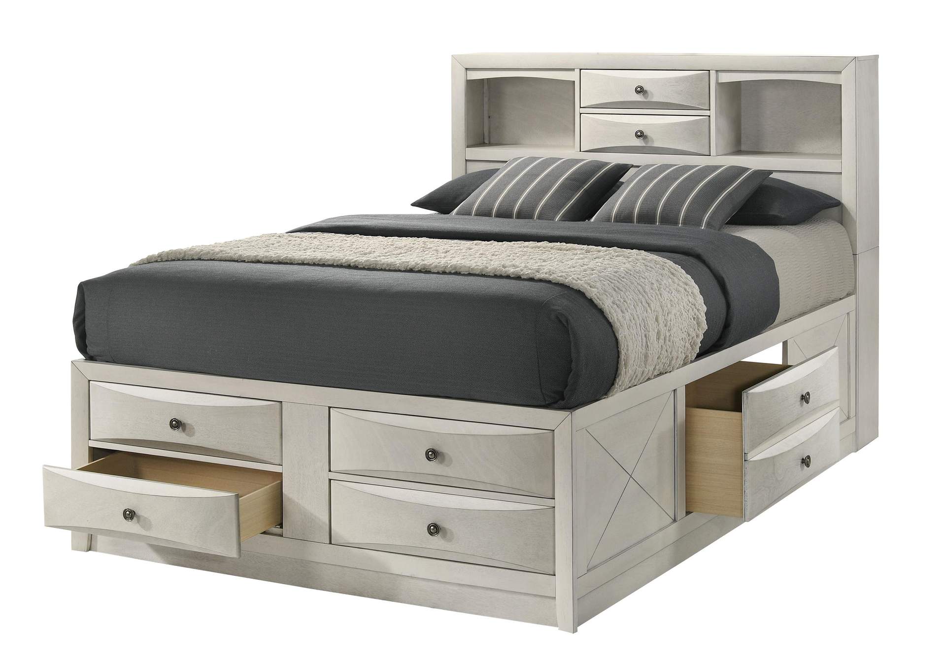 EMILY KING 12-PIECE BEDROOM SET - WHITE image 7