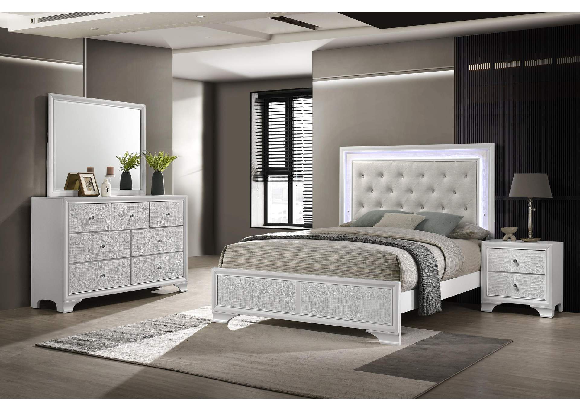 LYSSA QUEEN 5-PIECE BEDROOM SET - FROST image 10