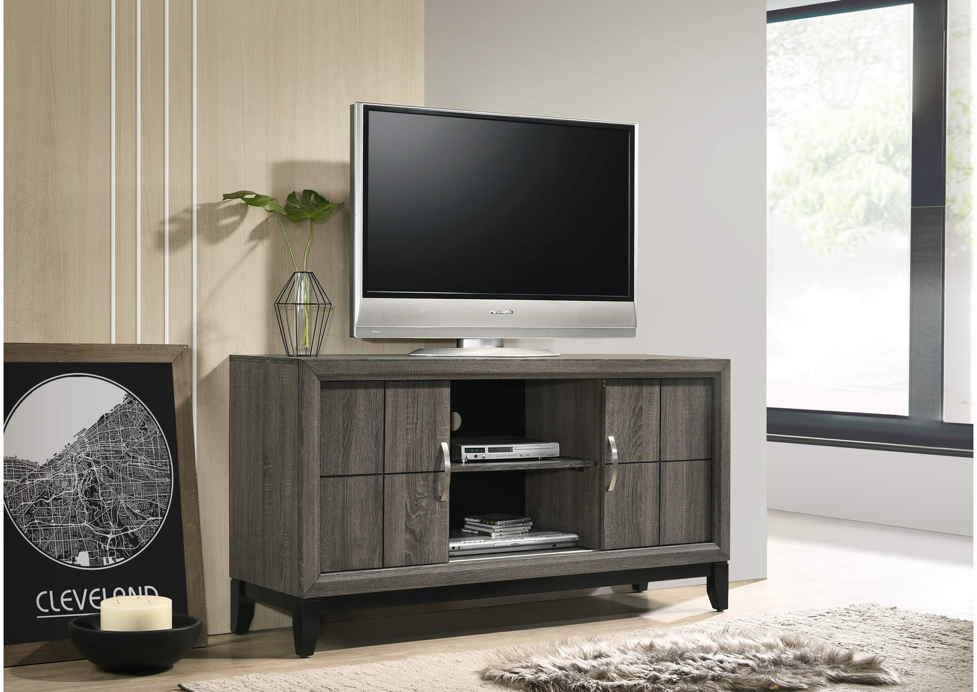 Akerson Tv Stand Grey image 1