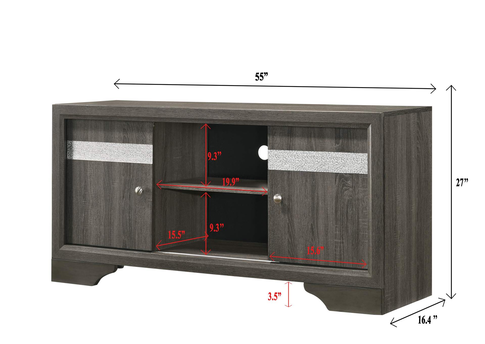 Regata Tv Stand Grey image 5