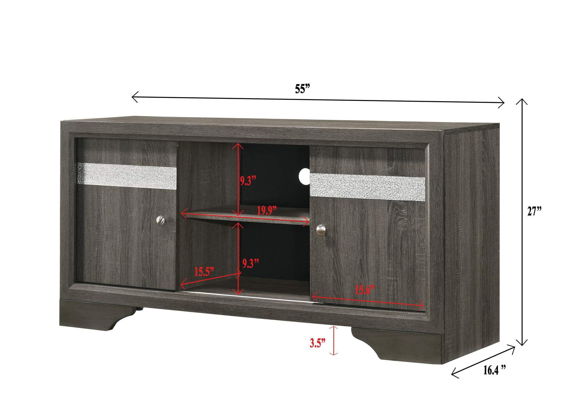Regata Tv Stand Grey image 6