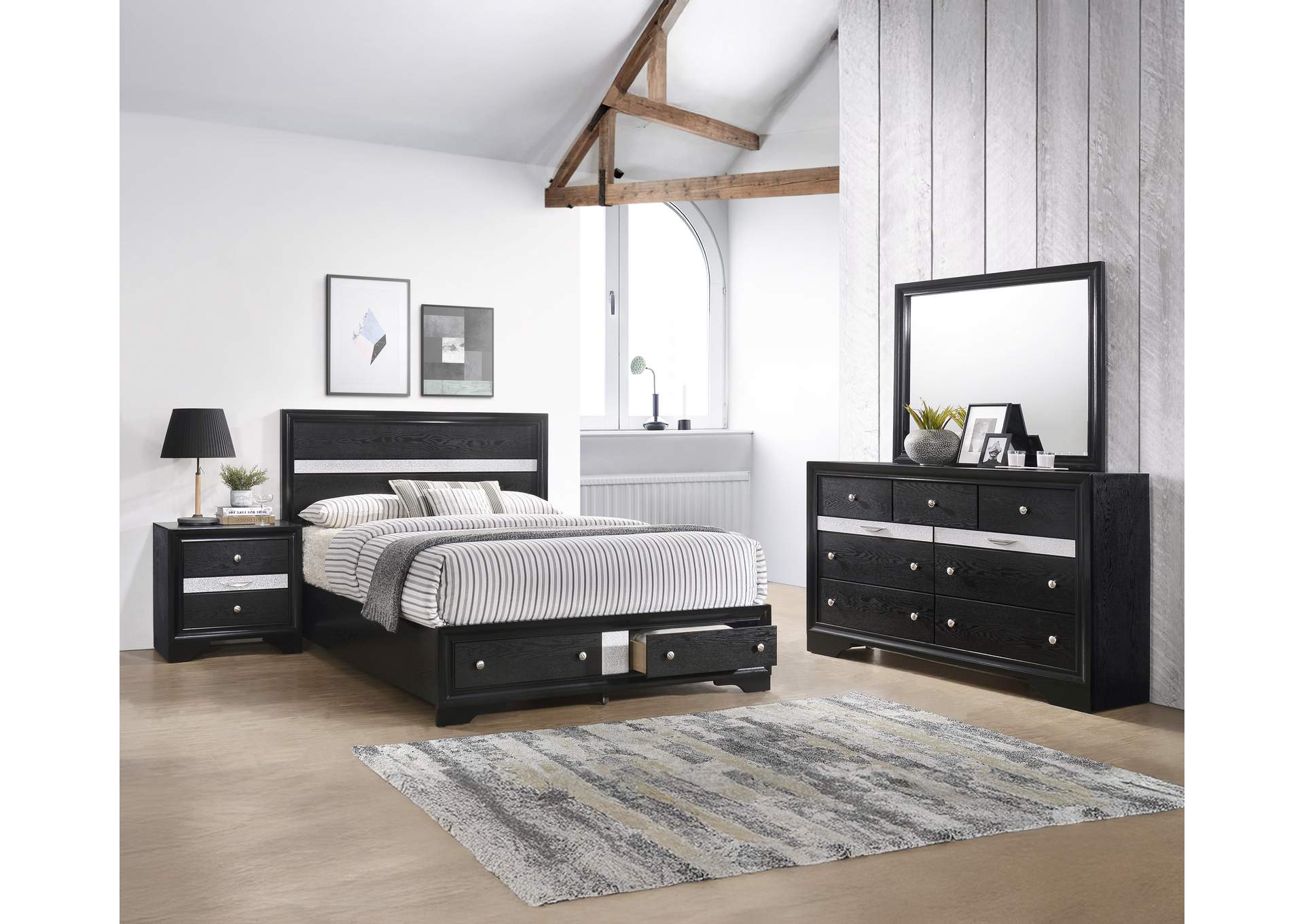 REGATA DRESSER - BLACK AND SILVER image 7