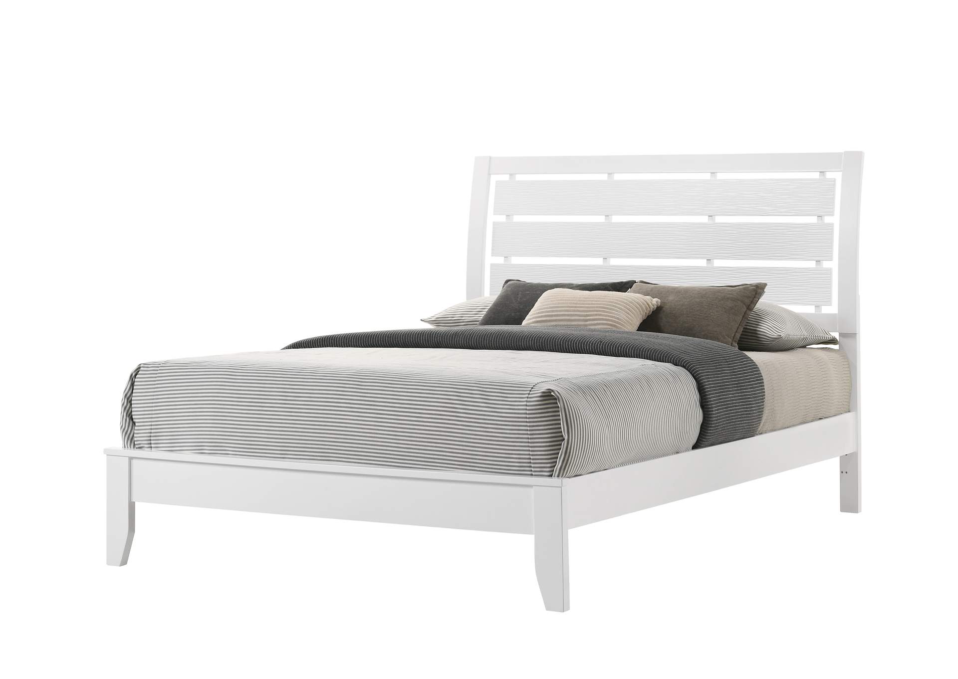Evan Queen Bed - White