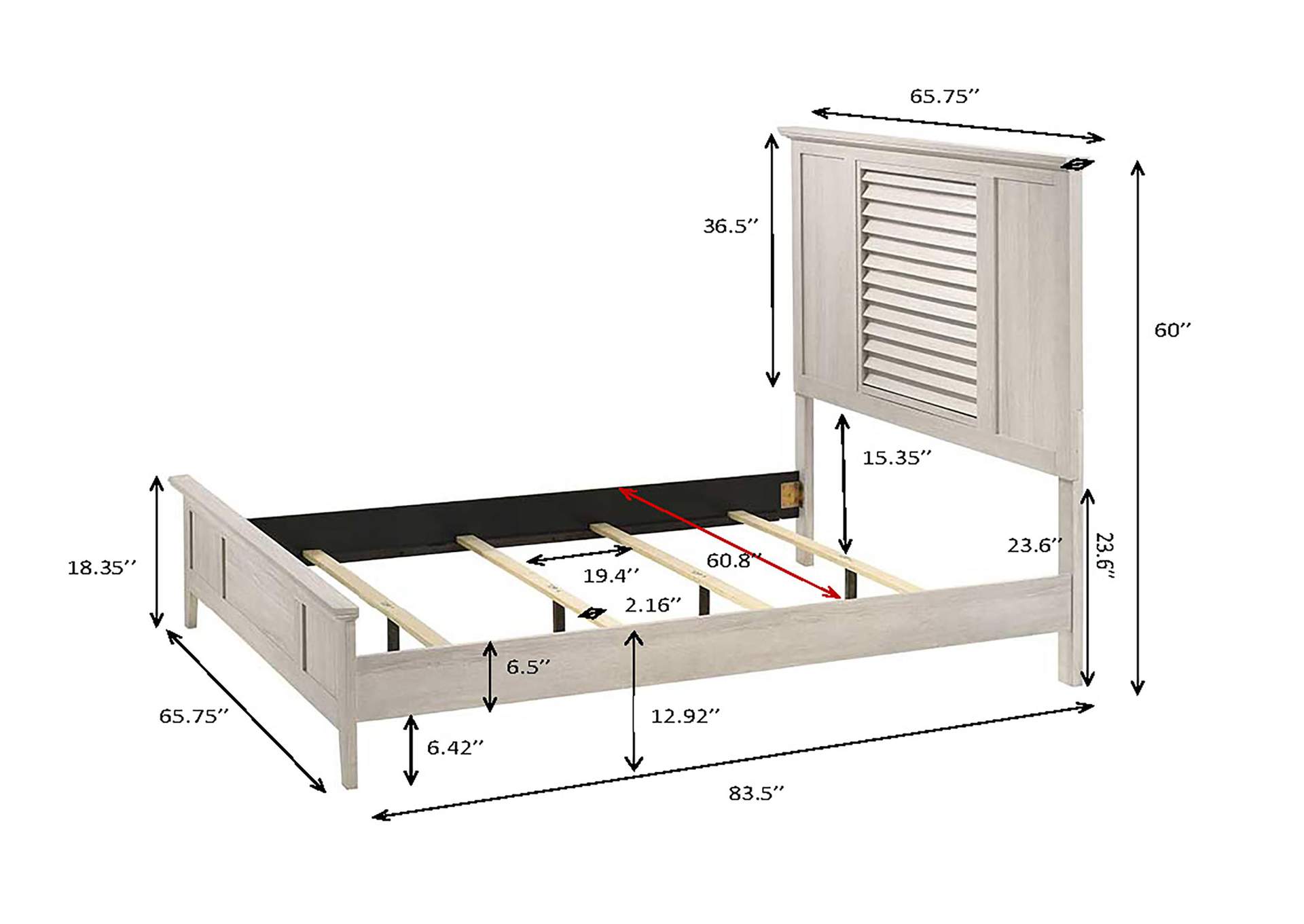 SARTER QUEEN 4-PIECE BEDROOM SET - WHITE image 8