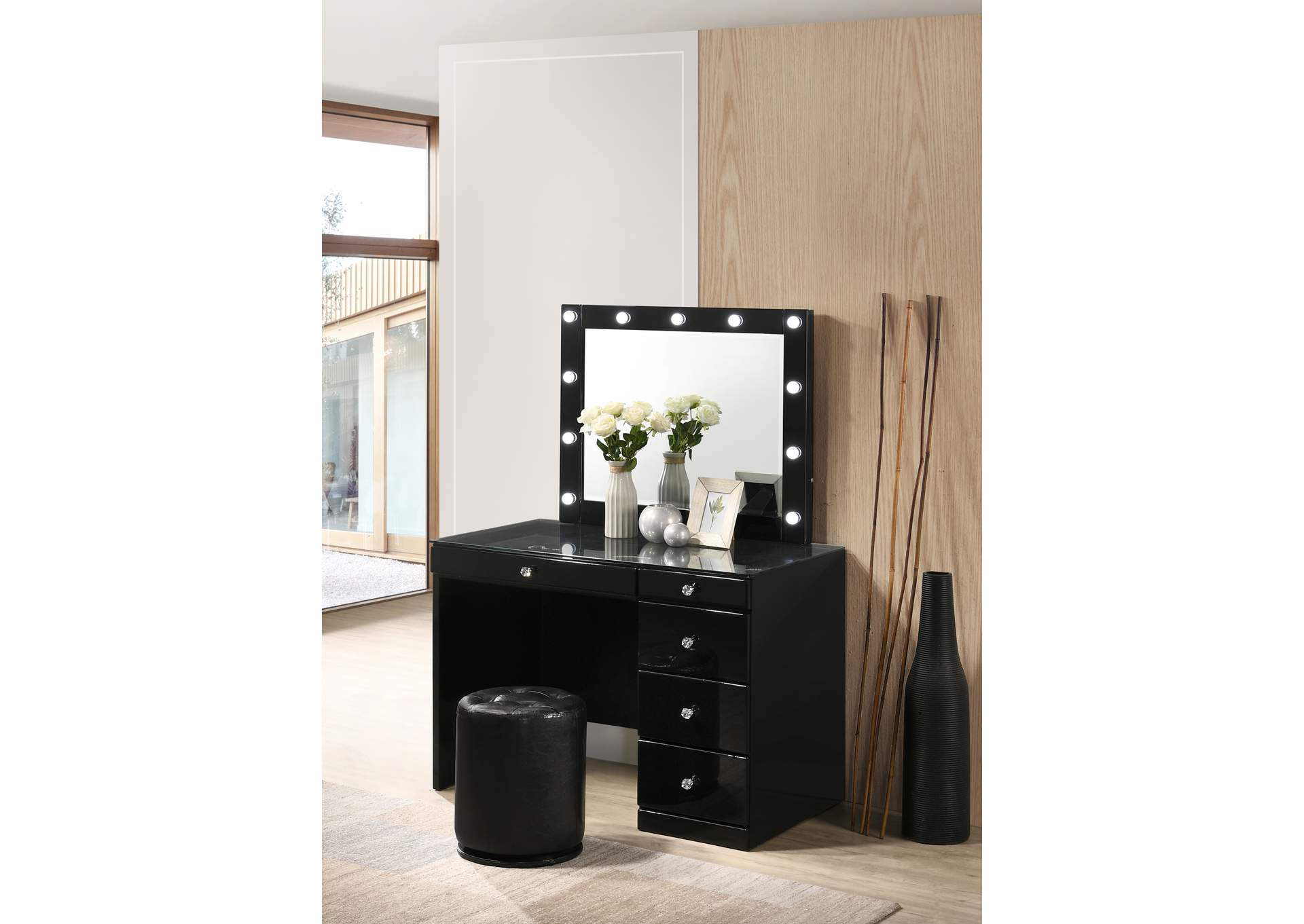 Avery 4-Piece Vanity - Black