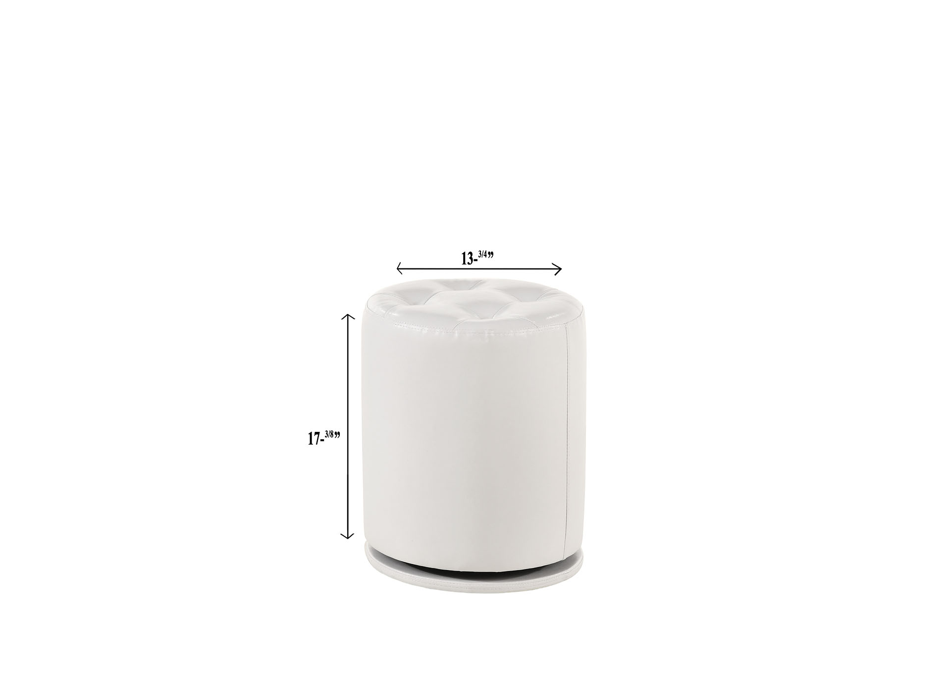 Morgan Round Swivel Stool White image 6