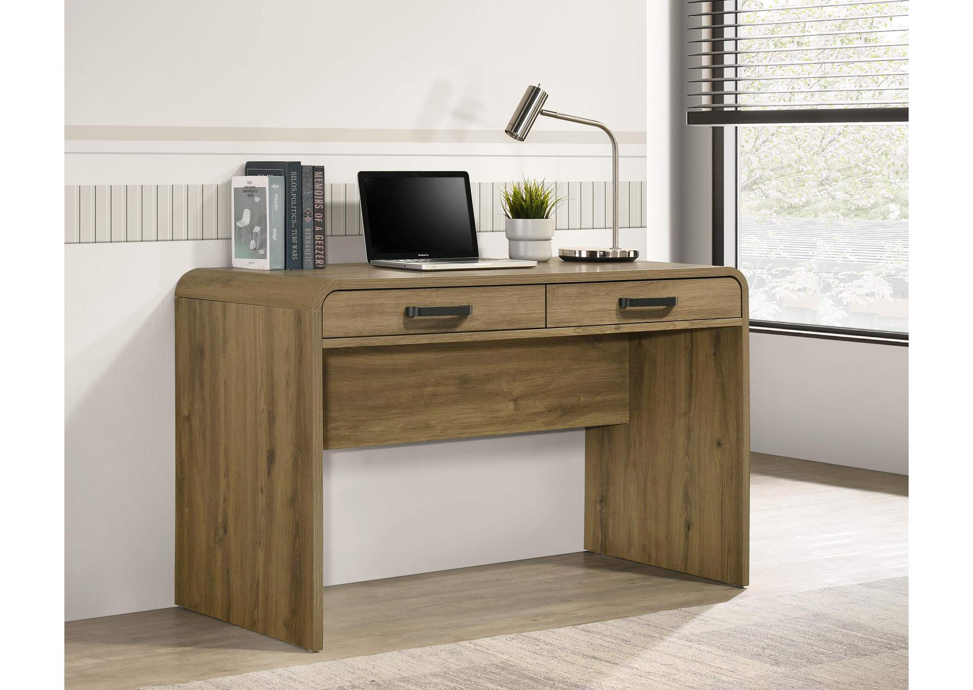 NYOMI WRITING DESK - LIGHT - BROWN image 3