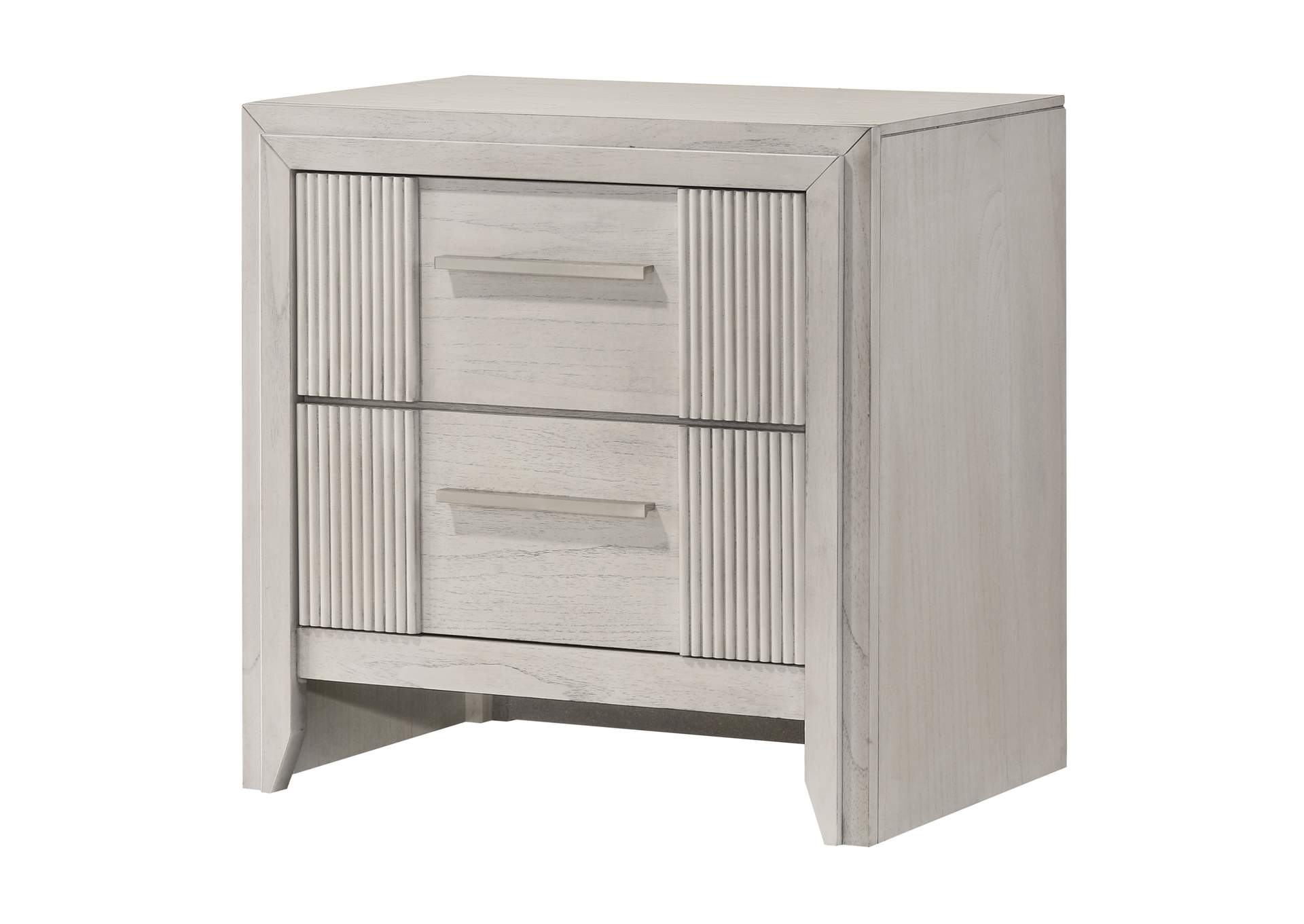 CARLTON NIGHT STAND - WHITE AND MIST image 1