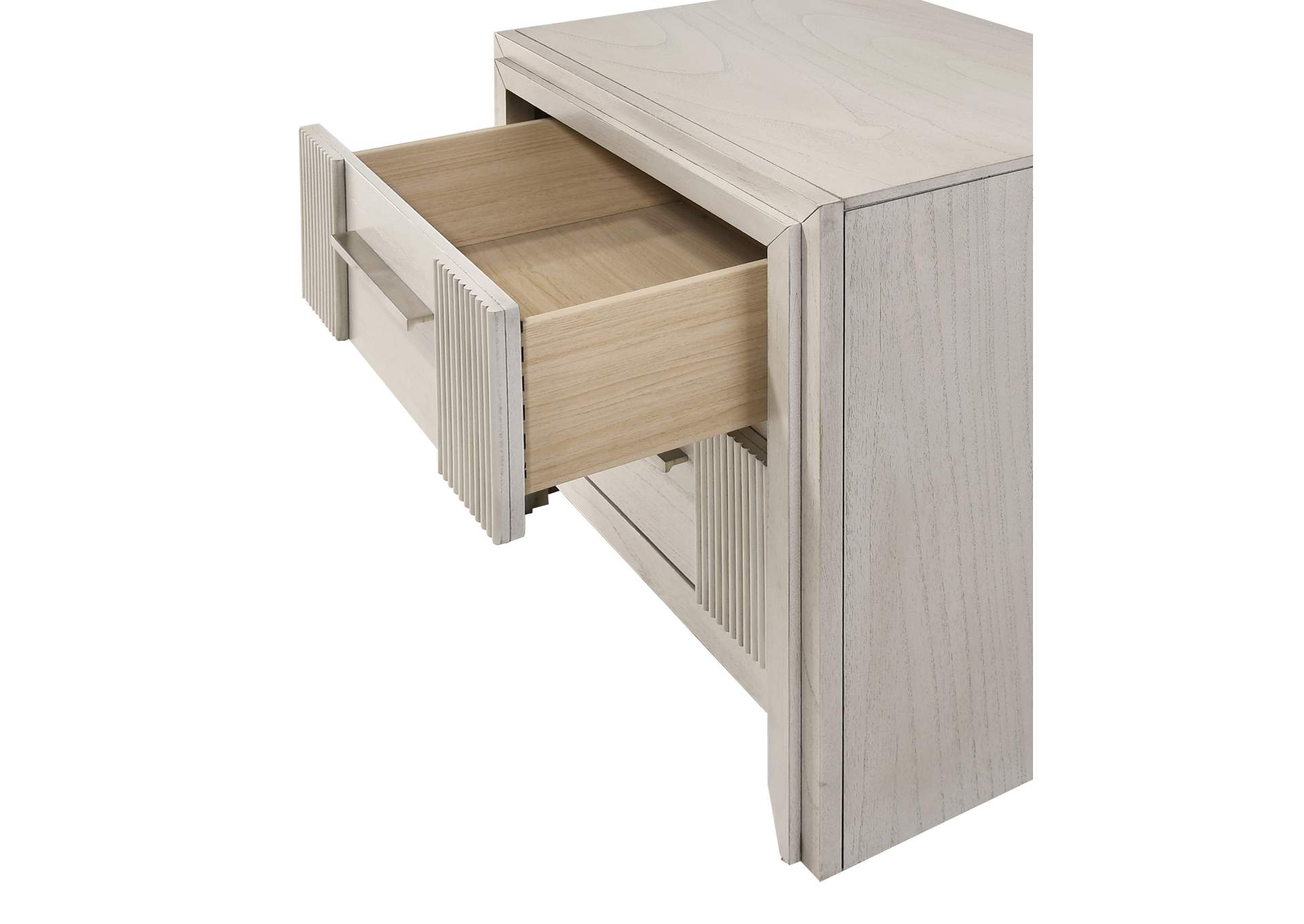 CARLTON NIGHT STAND - WHITE AND MIST image 4