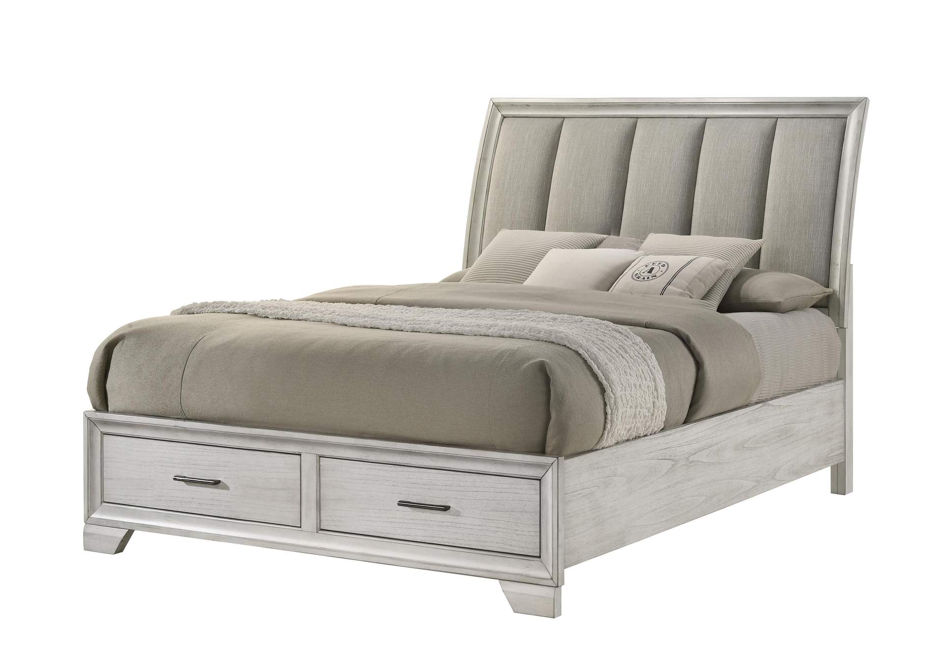 JAYMES QUEEN BED - WHITE image 1