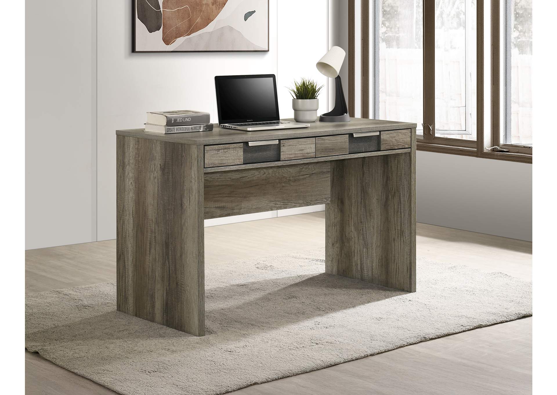 RANGLEY WRITING DESK GRAY/BROWN image 3