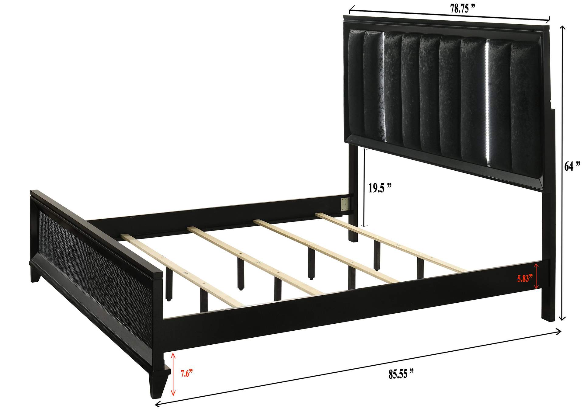 CRESSIDA KING BED - BLACK image 7