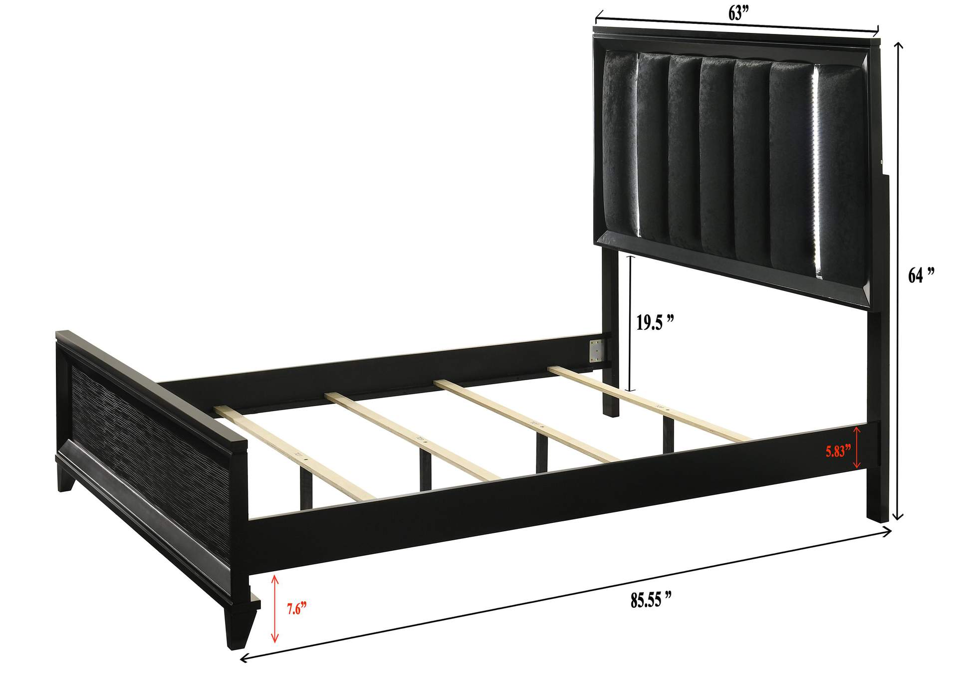 CRESSIDA KING BED - BLACK image 5