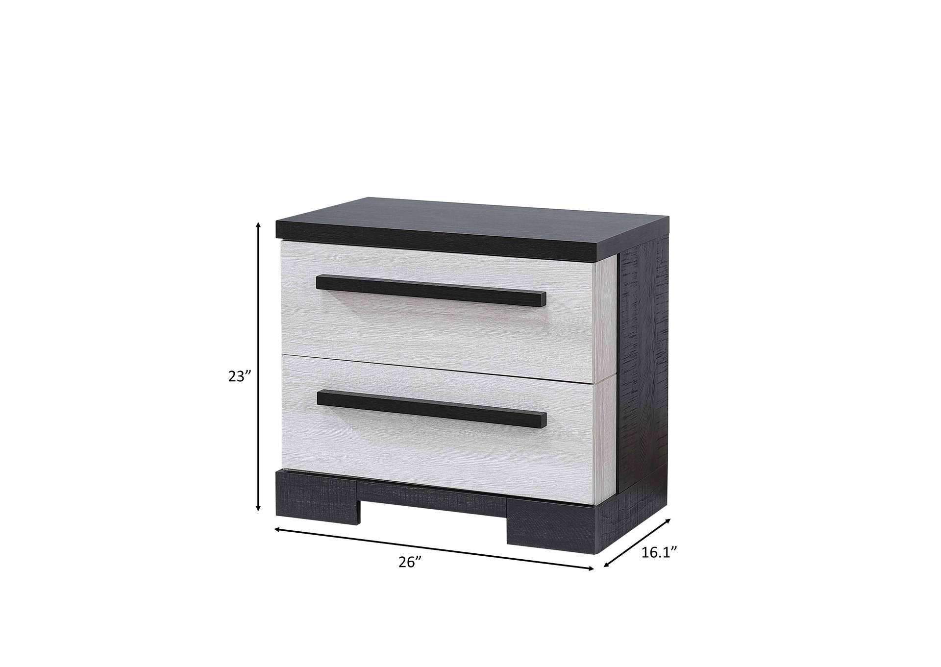 REMINGTON NIGHT STAND - CHALK AND EBONY image 5