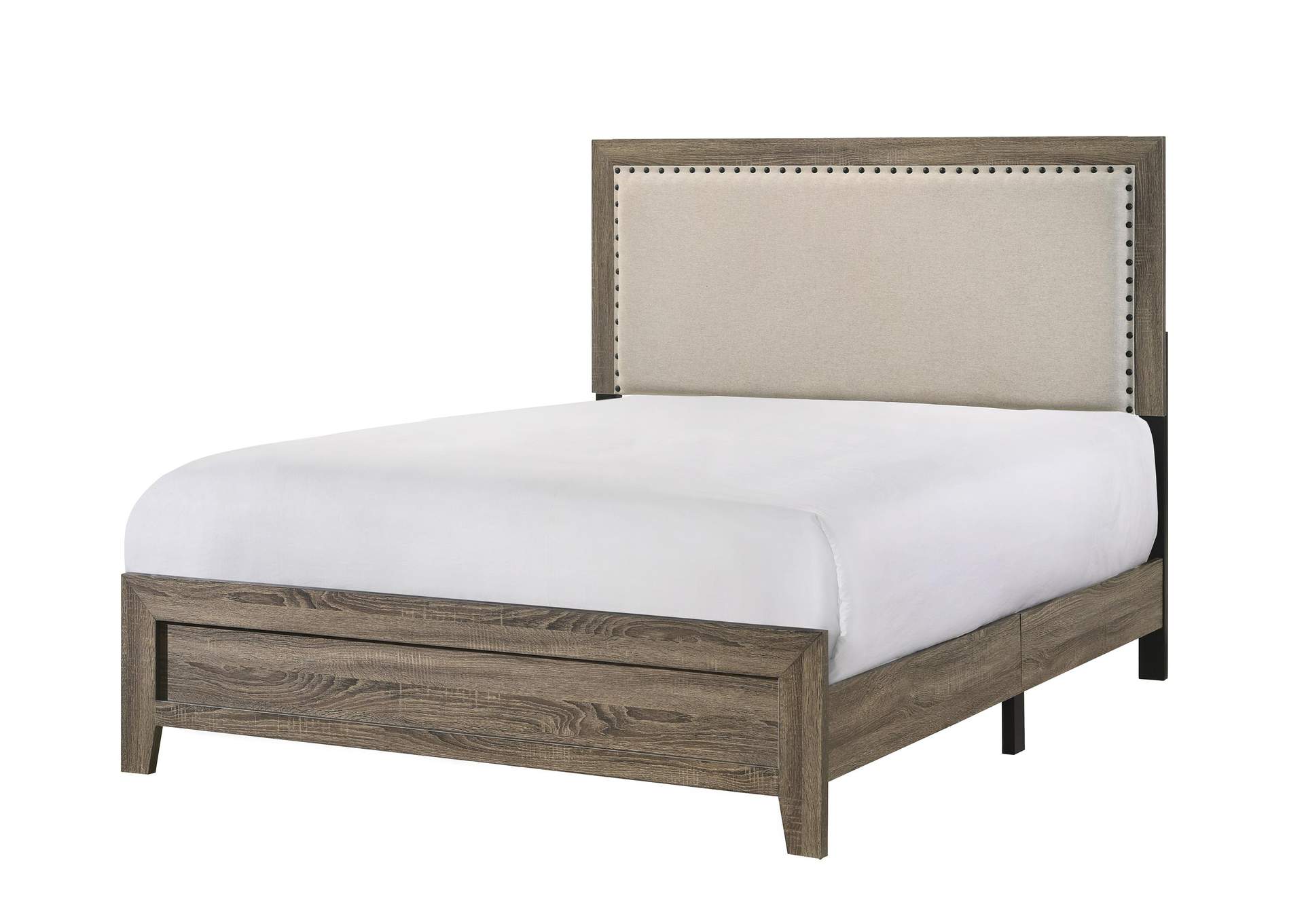MILLIE UPHOLSTERY BED ONE BOX - GRAY image 1