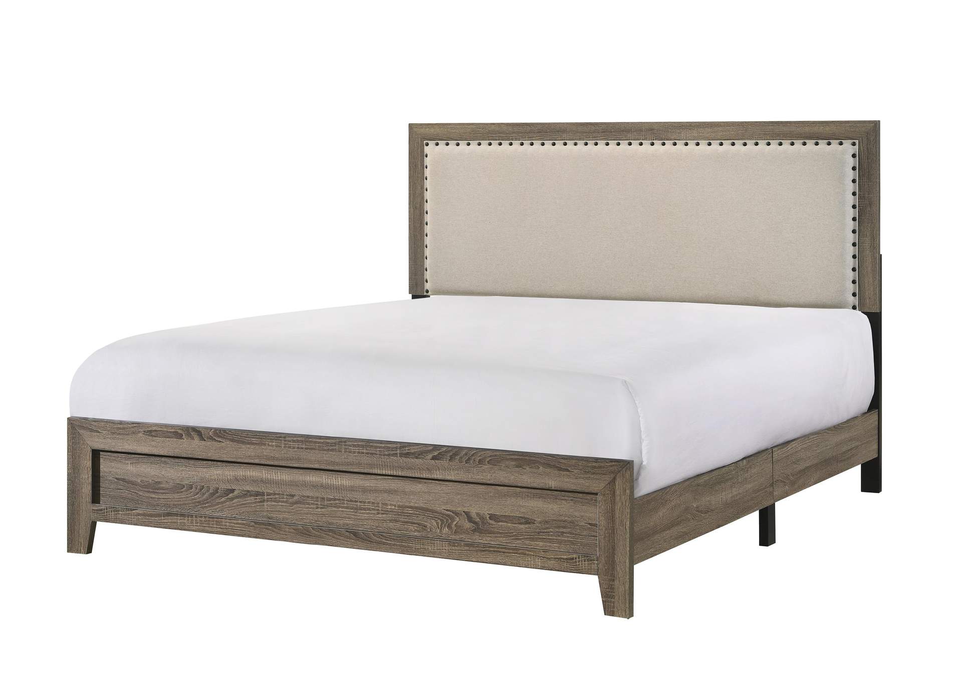 MILLIE UPHOLSTERY BED ONE BOX - GRAY image 1