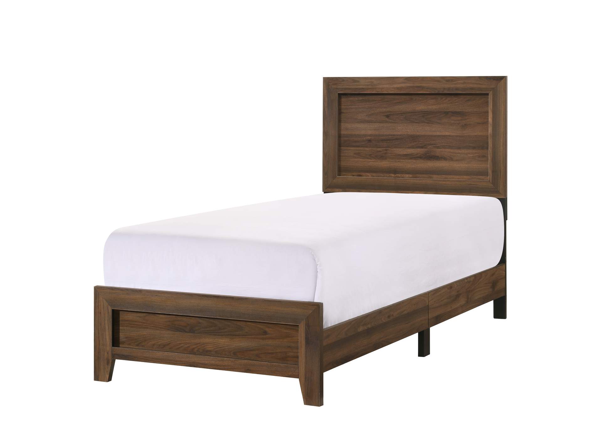 MILLIE BED IN ONE BOX - BROWN AND CHERRY, TWIN