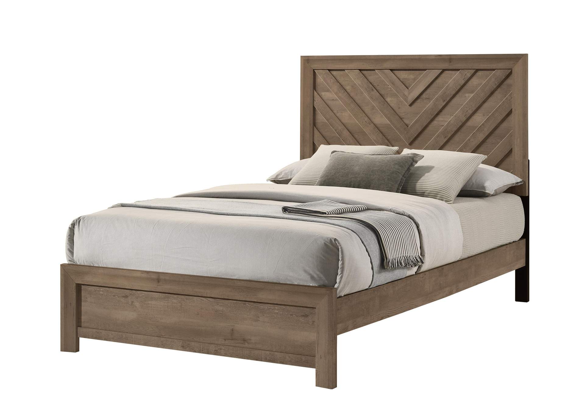 VALOR FULL 5-PIECE BEDROOM SET - BROWN image 1