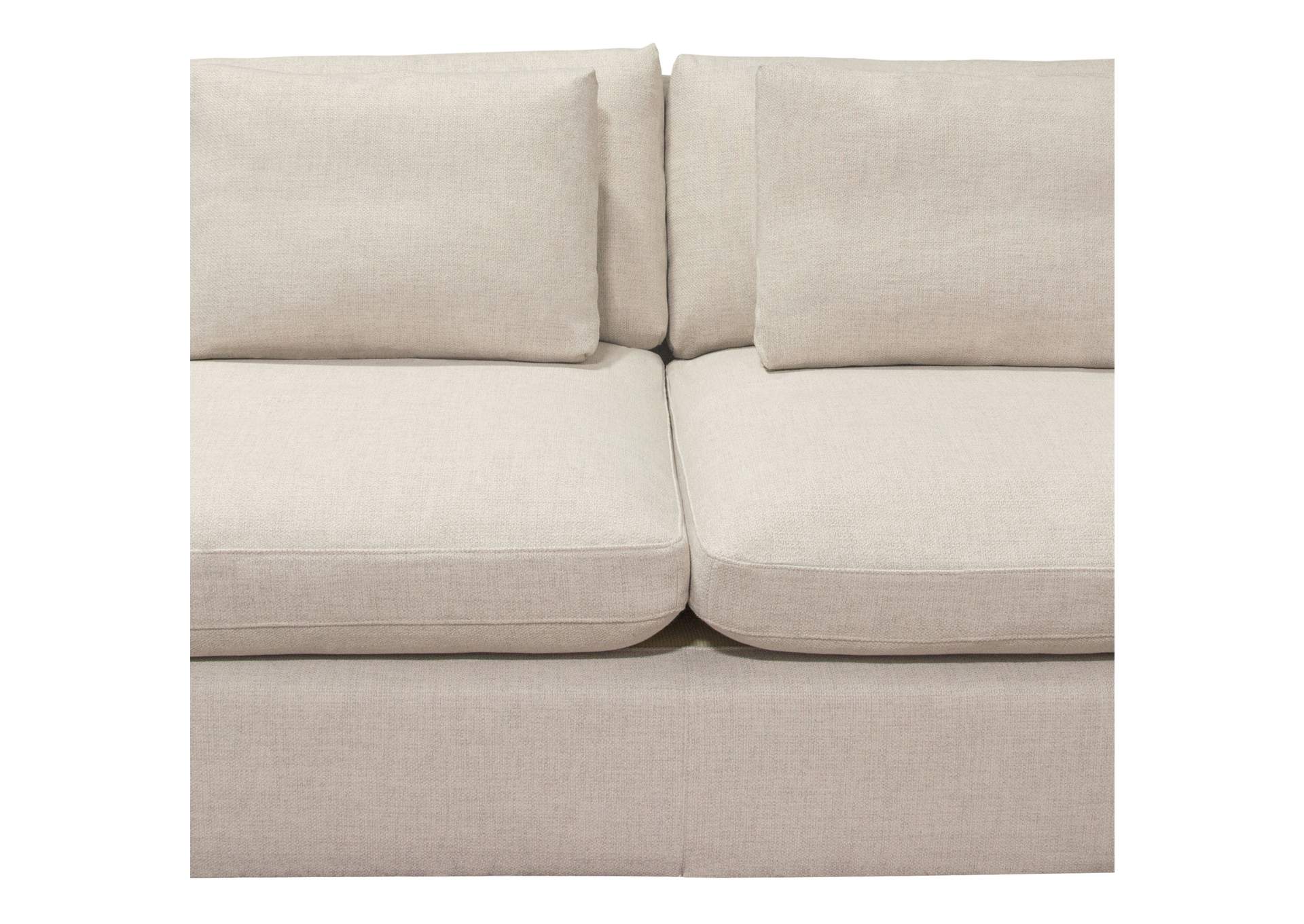 Arcadia 3pc Corner Sectional W/ Feather Down Seating In Cream Fabric image 13