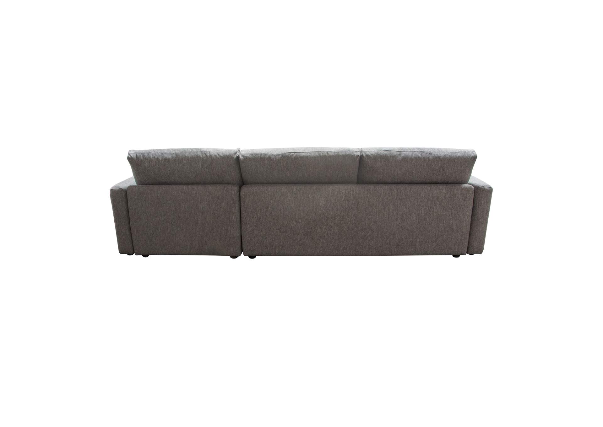 Arcadia 2pc Reversible Chaise Sectional W/ Feather Down Seating In Grey Fabric image 11