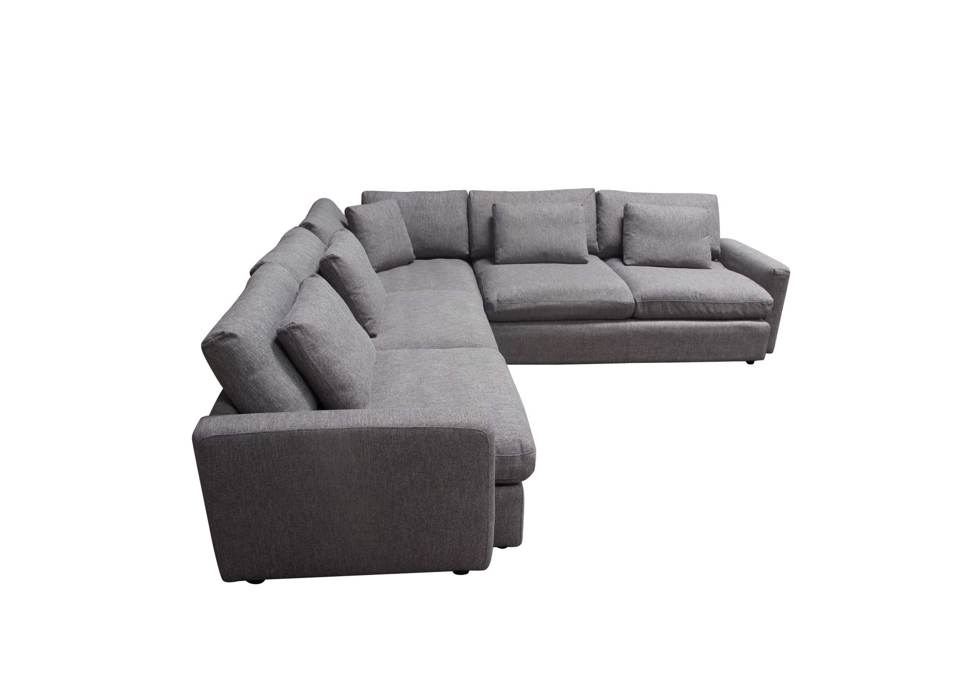 Arcadia 3pc Corner Sectional W/ Feather Down Seating In Grey Fabric image 4