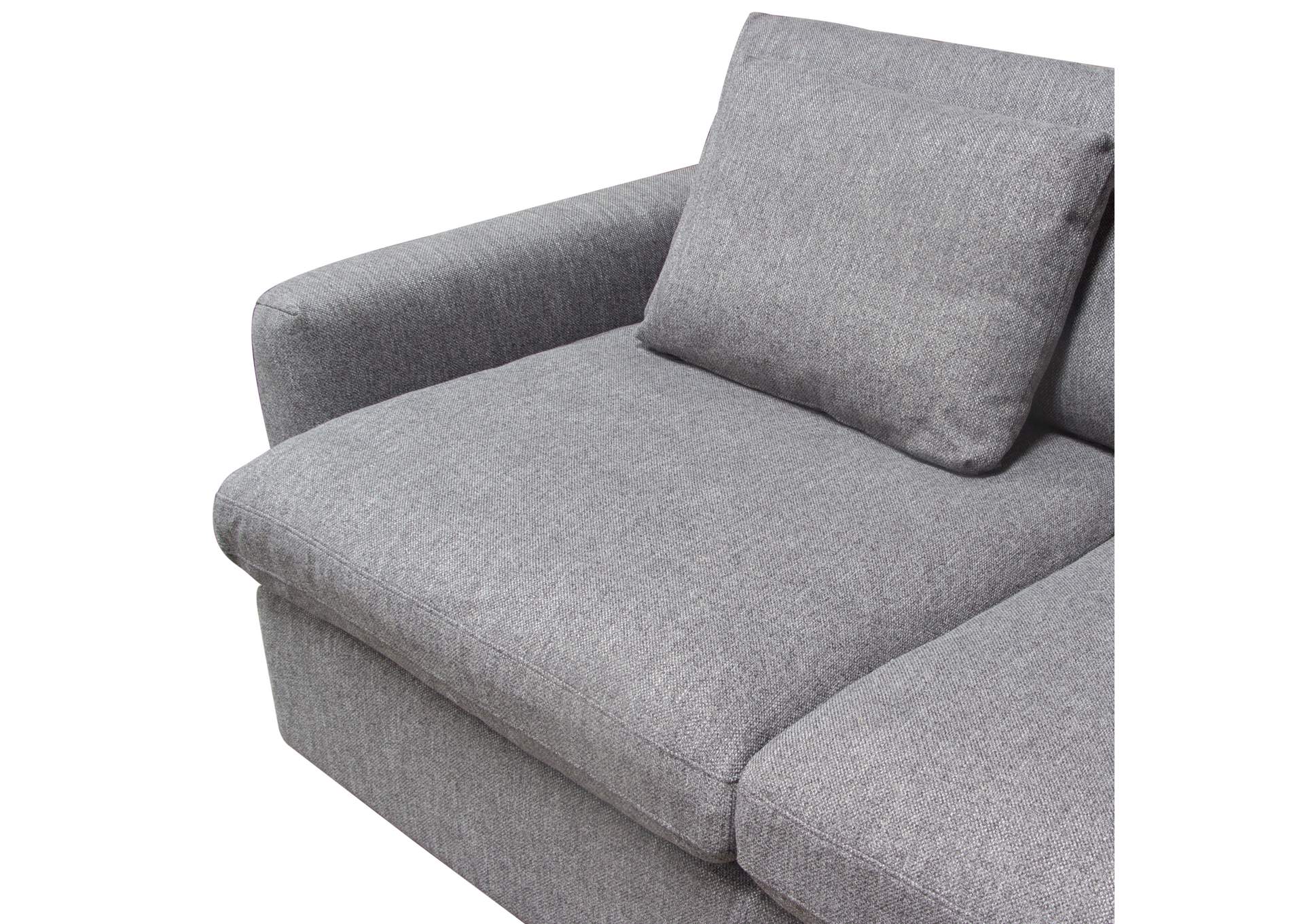 Arcadia 3pc Corner Sectional W/ Feather Down Seating In Grey Fabric image 11