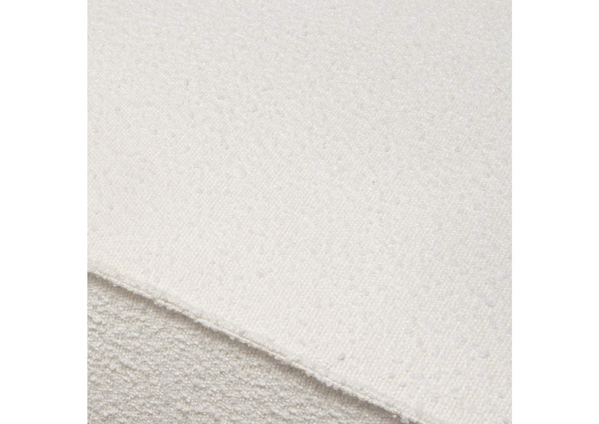Cara Square Modular Lounger In Ivory Boucle Fabric W/ Moveable, Non-skid Backrest image 10