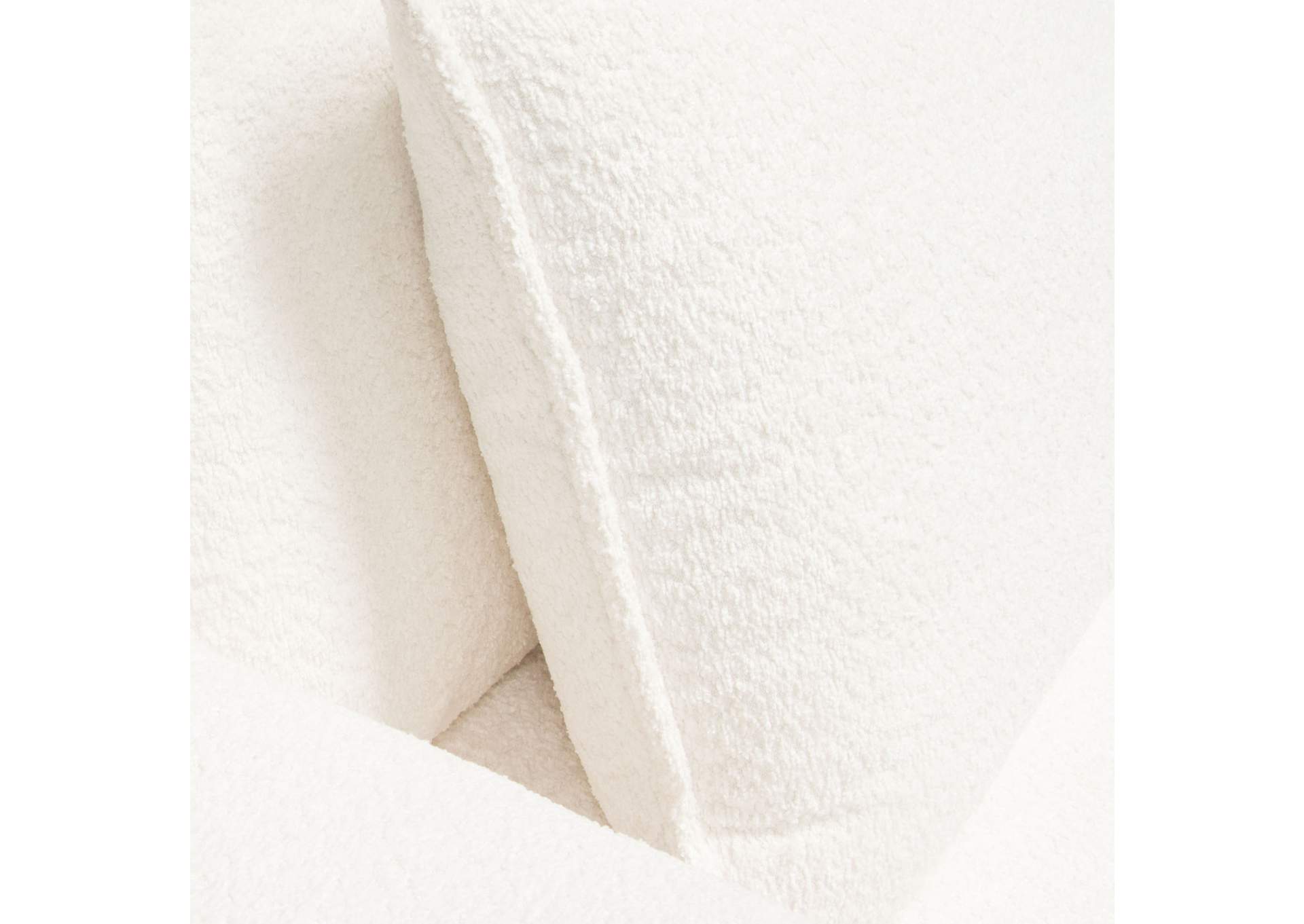 Ivy 3-piece Modular Sofa In White Faux Shearling W/ Feather Down Seating image 15