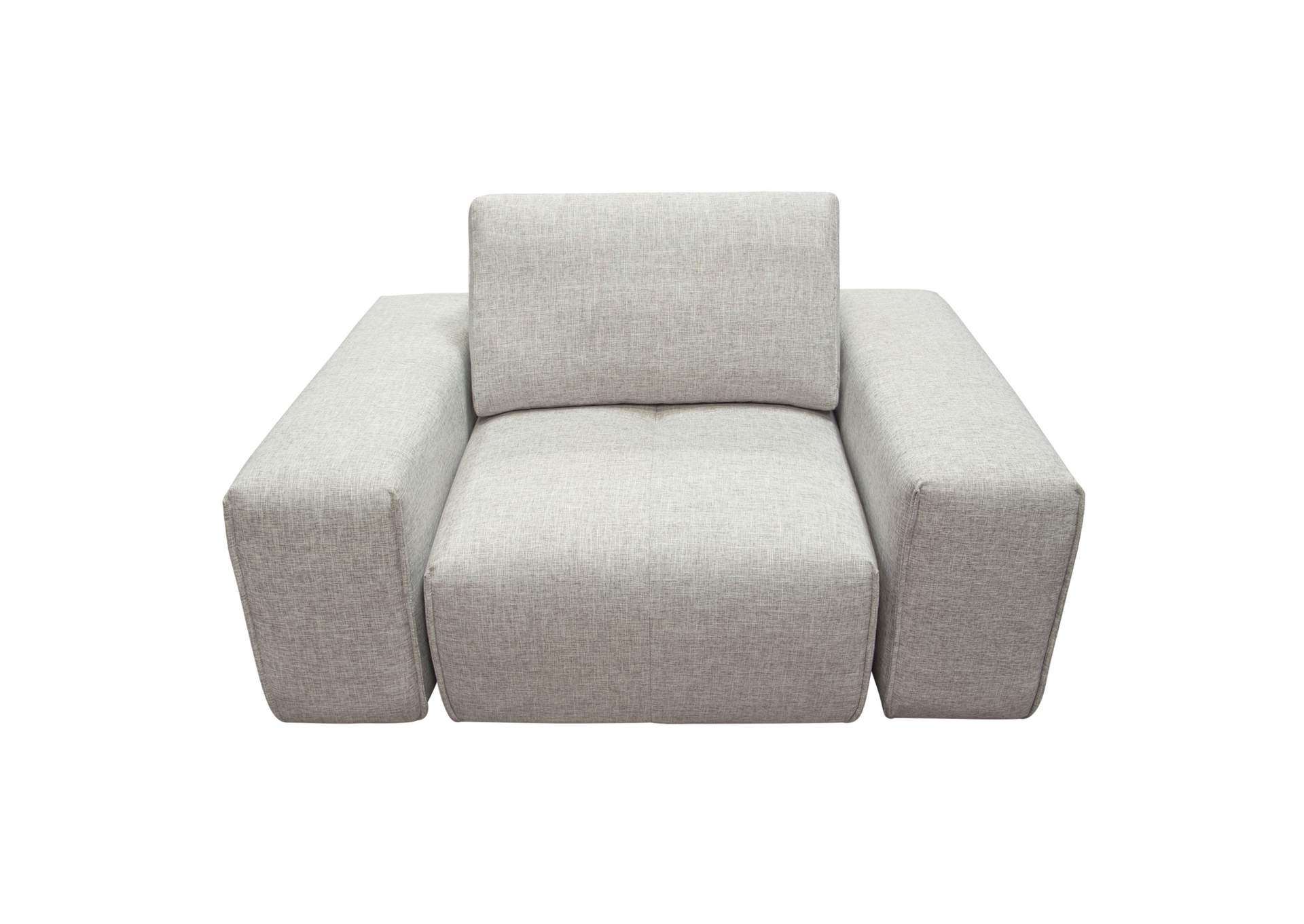 Jazz Modular 1-seater With Adjustable Backrest In Light Brown Fabric image 1
