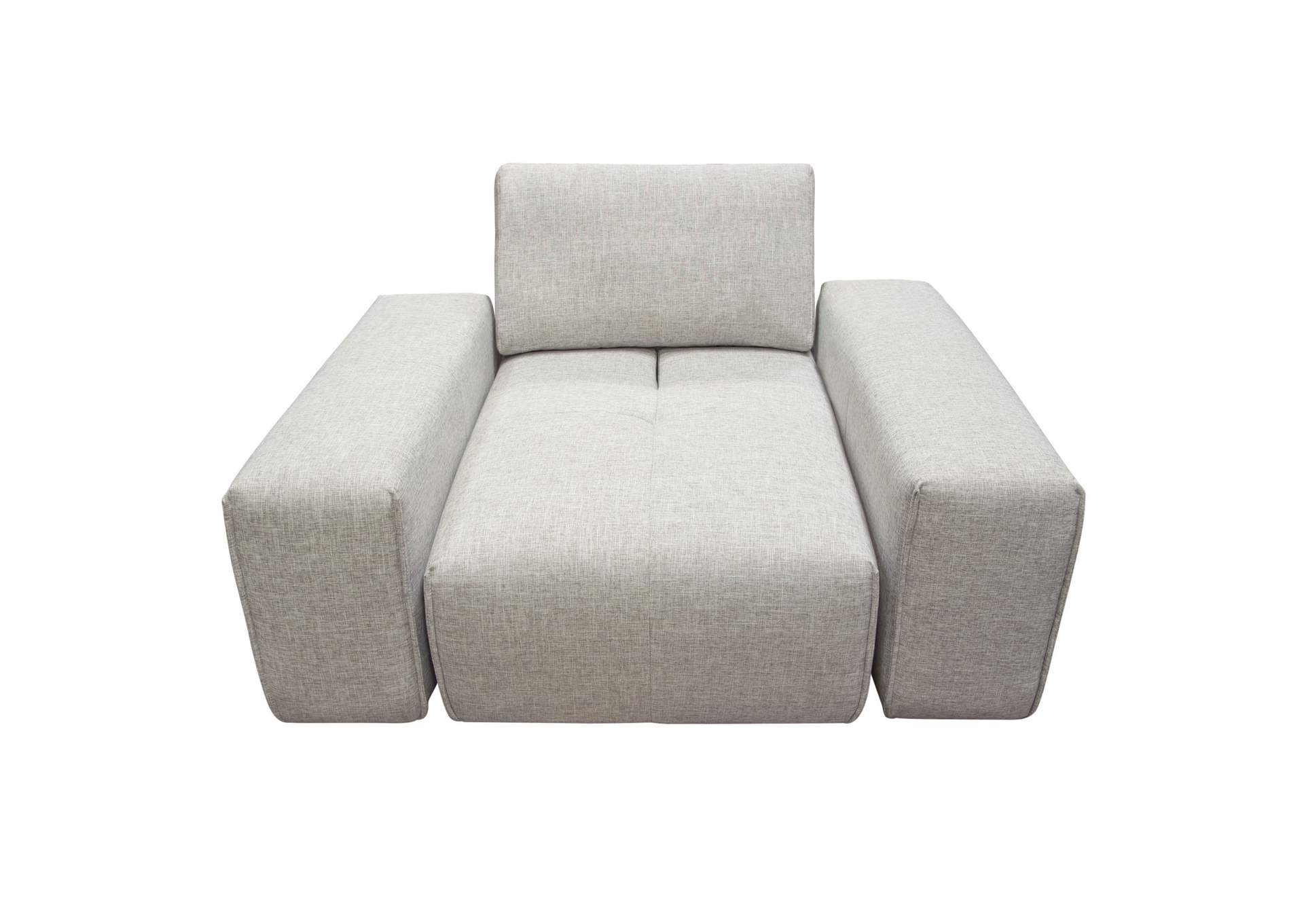 Jazz Modular 1-seater With Adjustable Backrest In Light Brown Fabric image 3